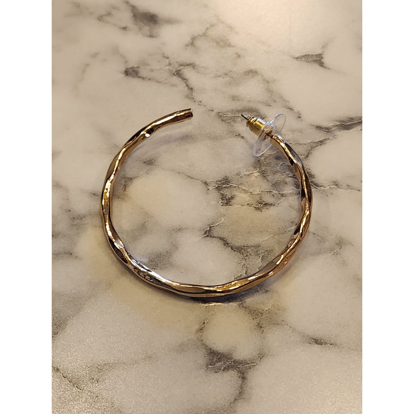 Gloria Vanderbilt Gold-Tone Textured Hoop Earrings