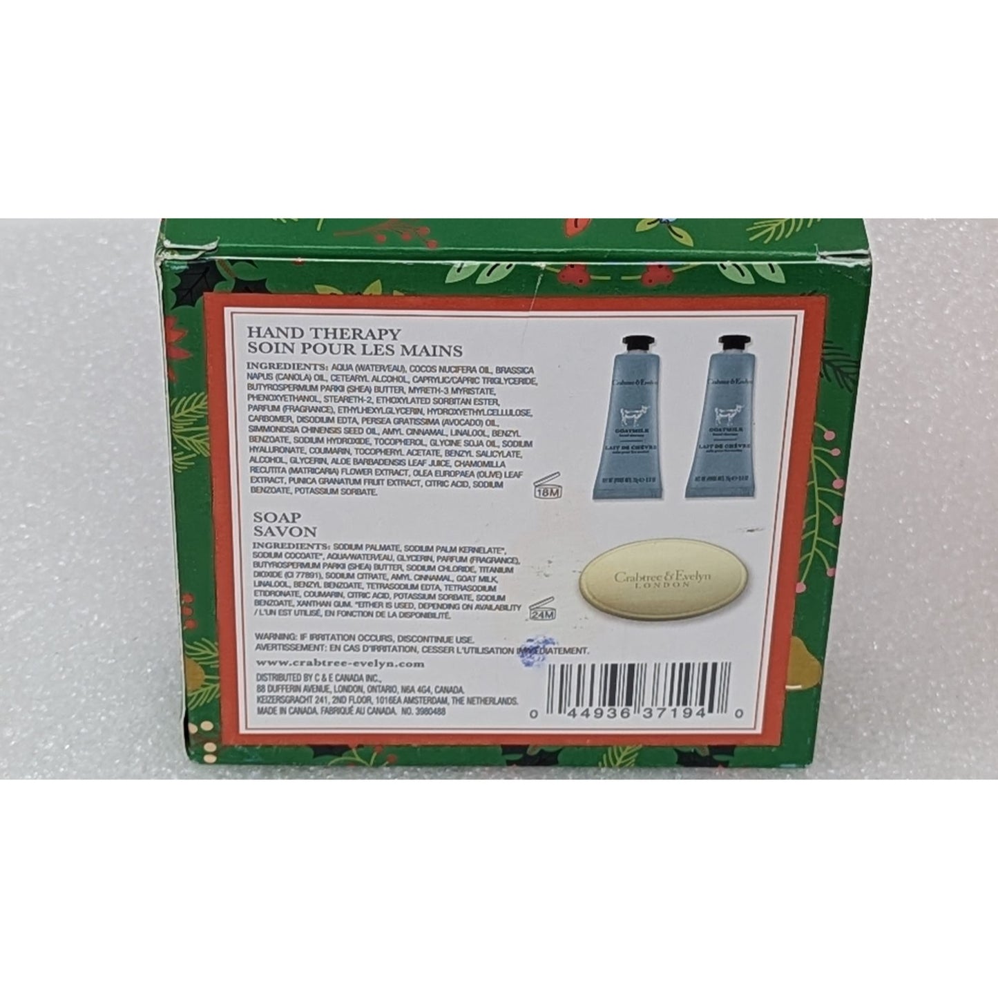 Crabtree & Evelyn Goatmilk Moisture Essentials Trio Hand Therapy & Soap Gift Set