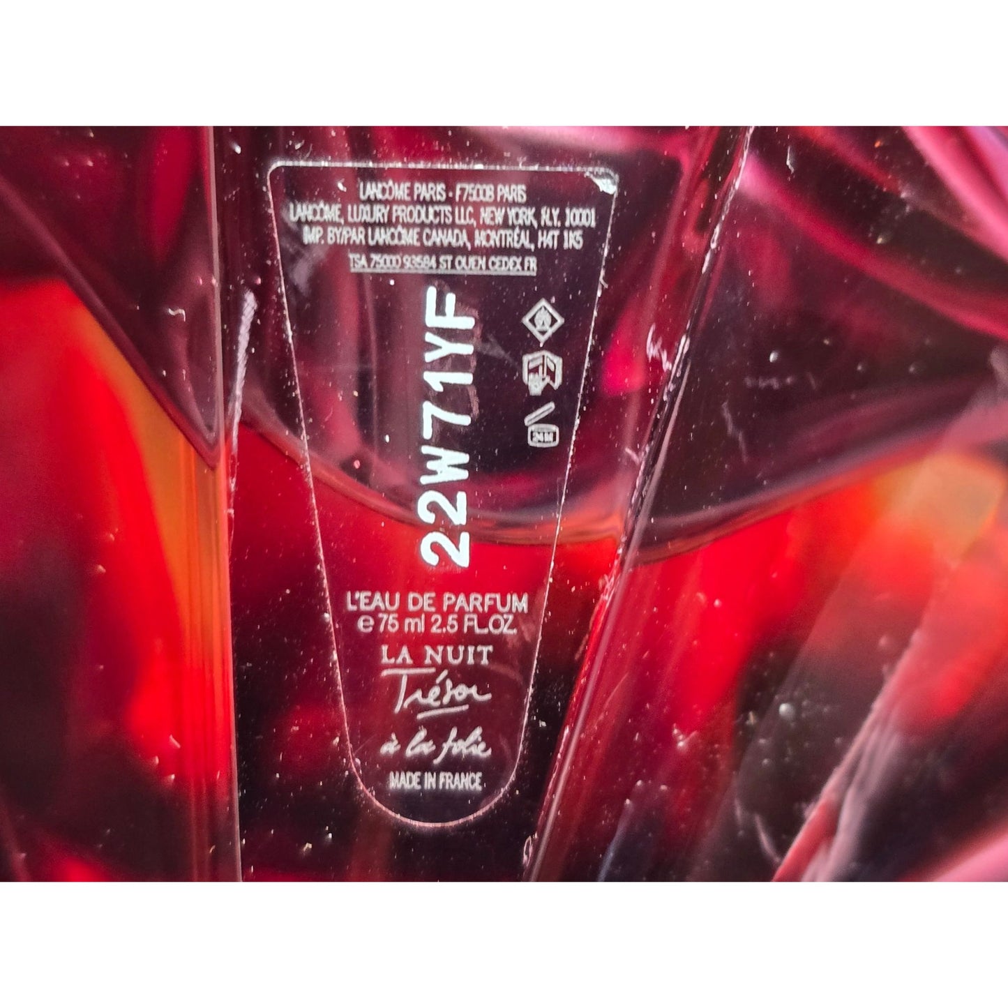 Lancome La Nuit Tresor L'Eau De Parfum Perfume 2.5 Fl Oz Diamond-Shaped Bottle