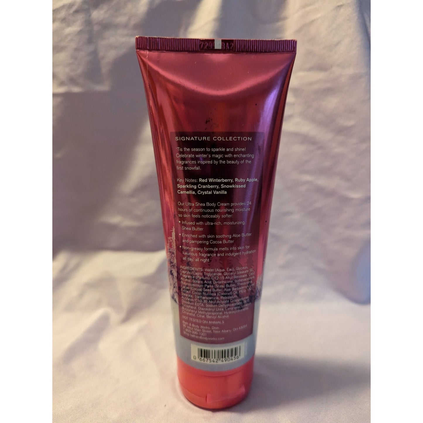 Bath & Body Works Winterberry Wonder Ultra Shea Body Cream 8 oz 60% Full