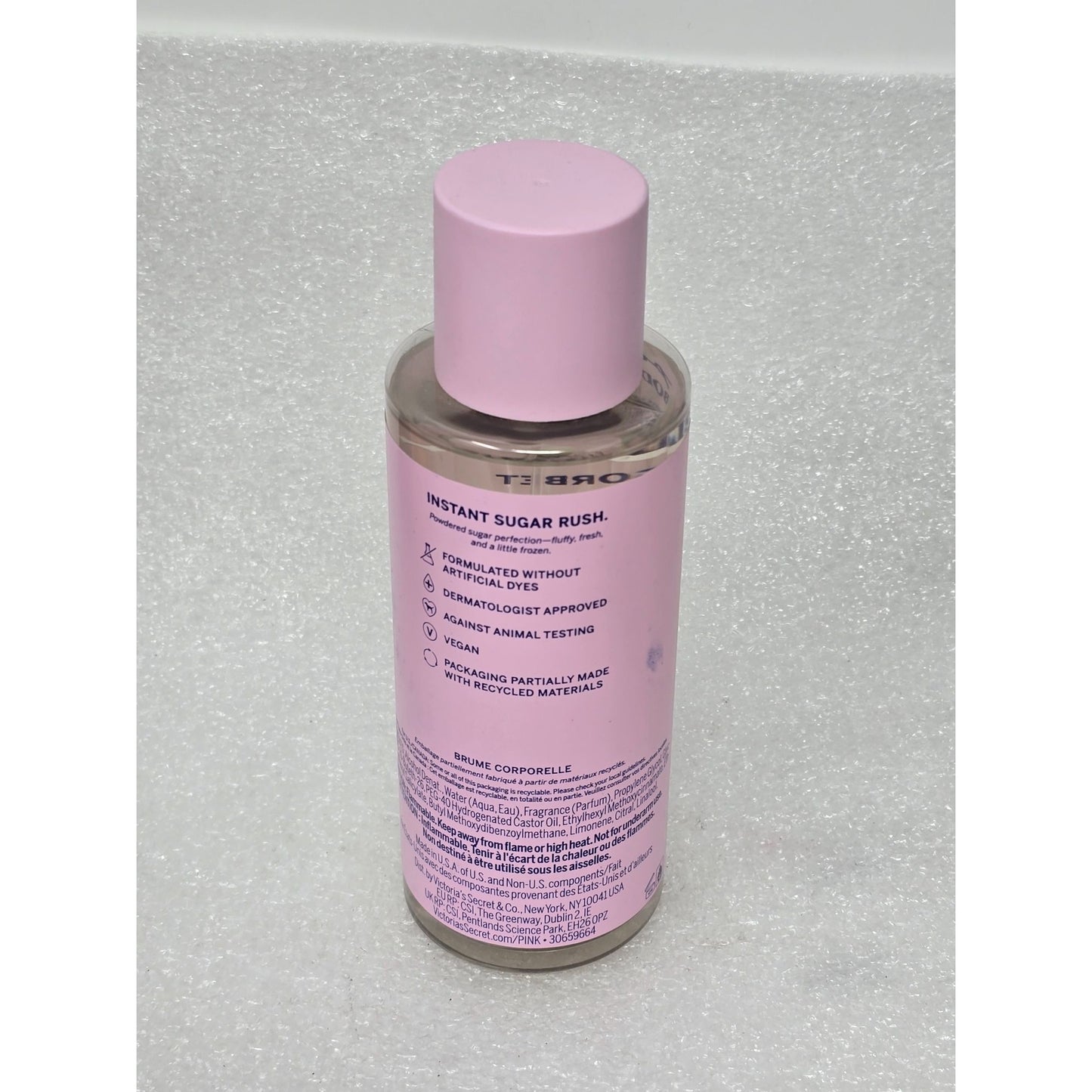 Pink Glazed Fresh & Clean Body Mist 8.4 Fl Oz Vegan Instant Sugar Rush Formula