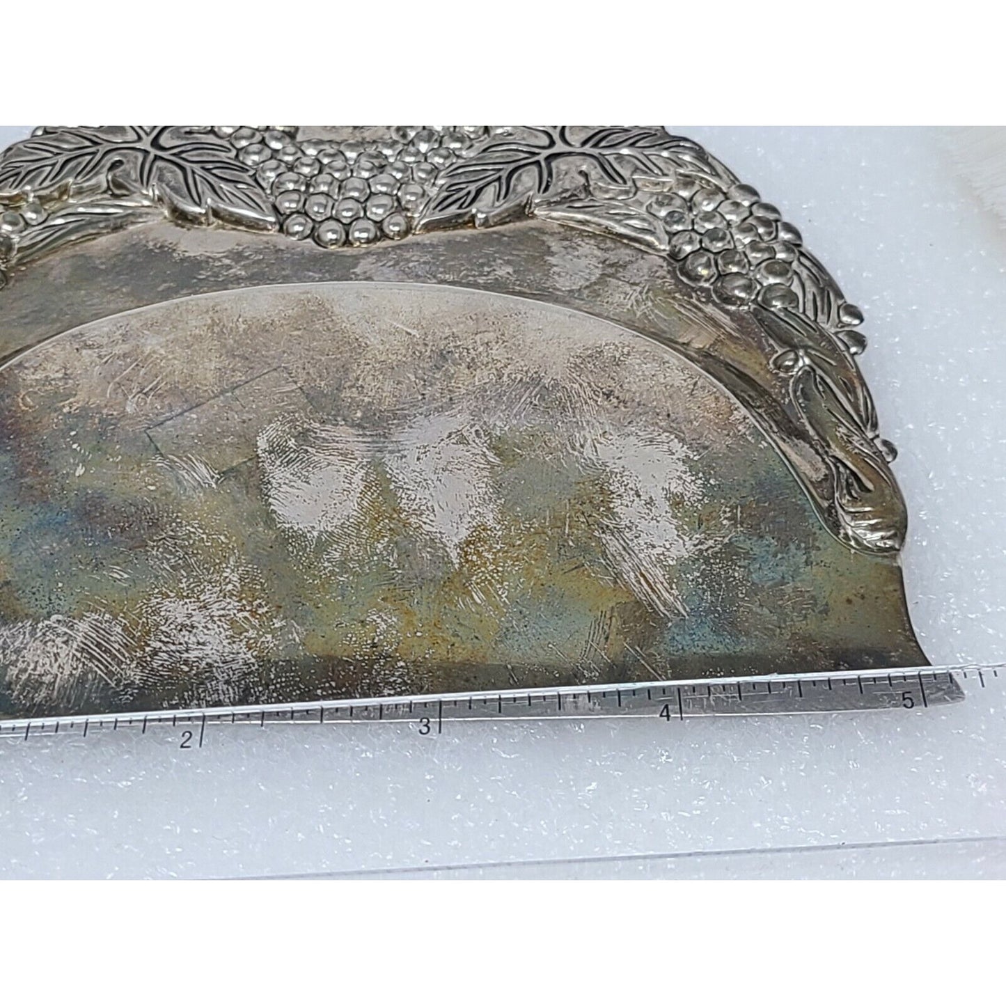 Vintage Silver Plated Silent Butler Crumb Tray Dust Pan W/Brush
