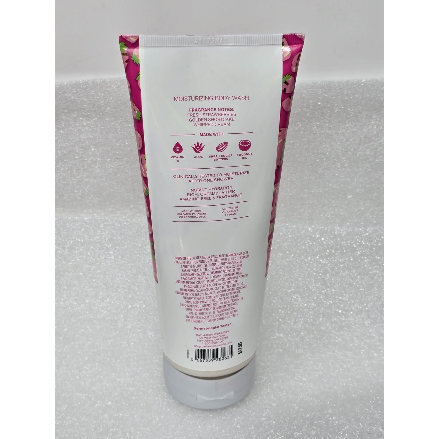 Bath & Body Works Strawberry Pound Cake Moisturizing Body Wash Shea Butter