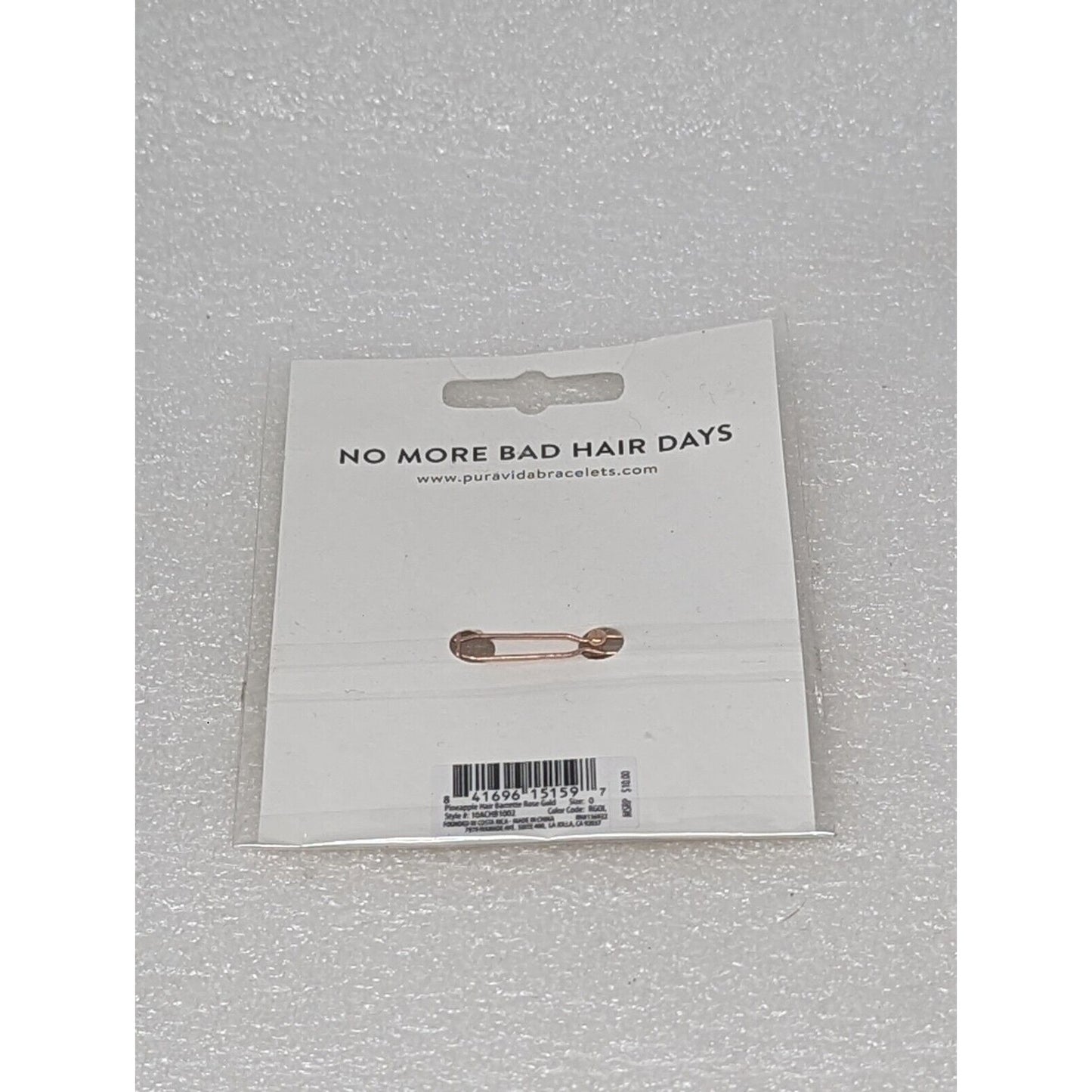 Pura Vida Pineapple Hair Barrette Rose Gold Tone