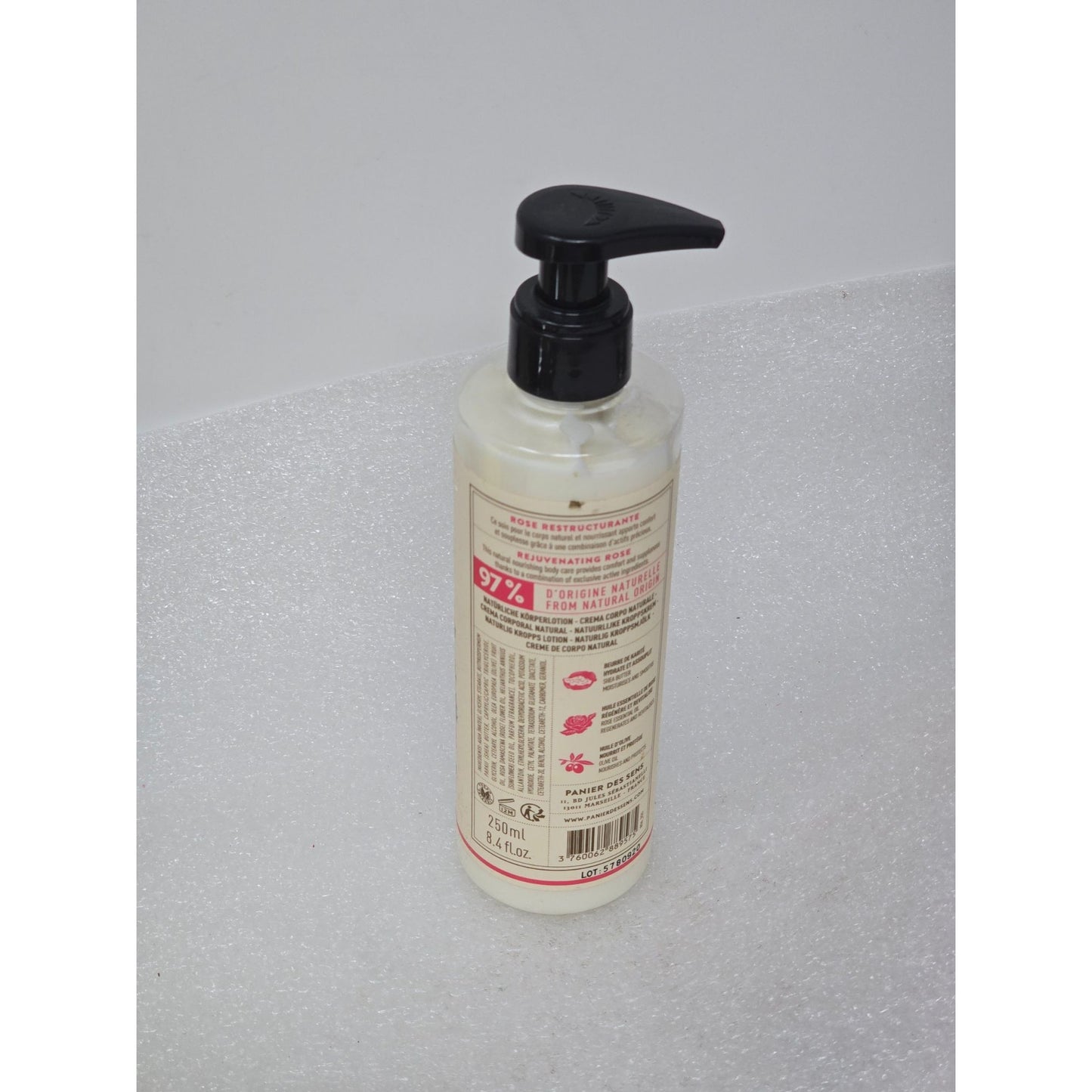 Panier Des Sens Rose Essential Oil Body Lotion 250ml 8.4 oz Made In France