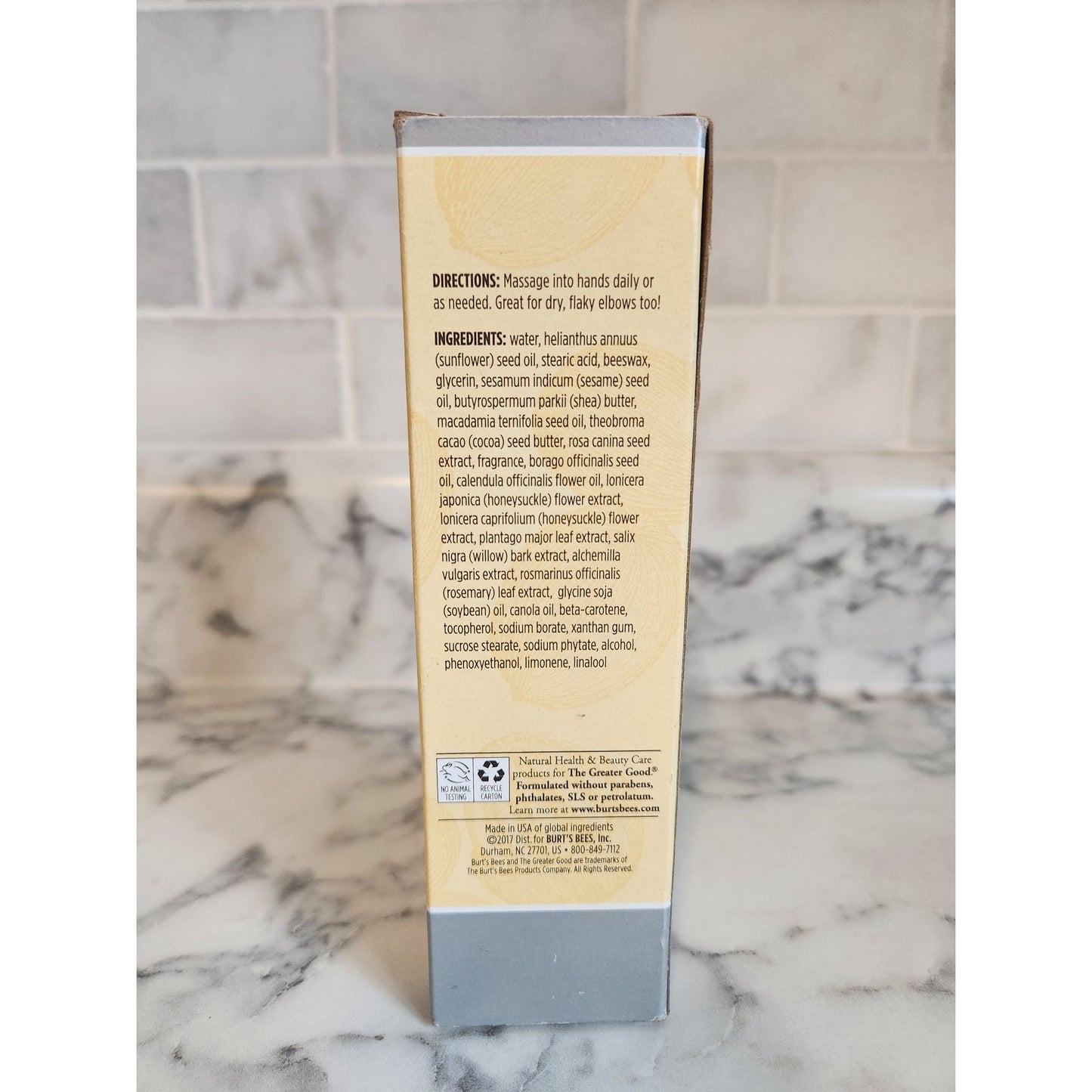 Burt's Bees Shea Butter Hand Repair Cream With Cocoa Butter & Sesame Oil 3.2 Oz