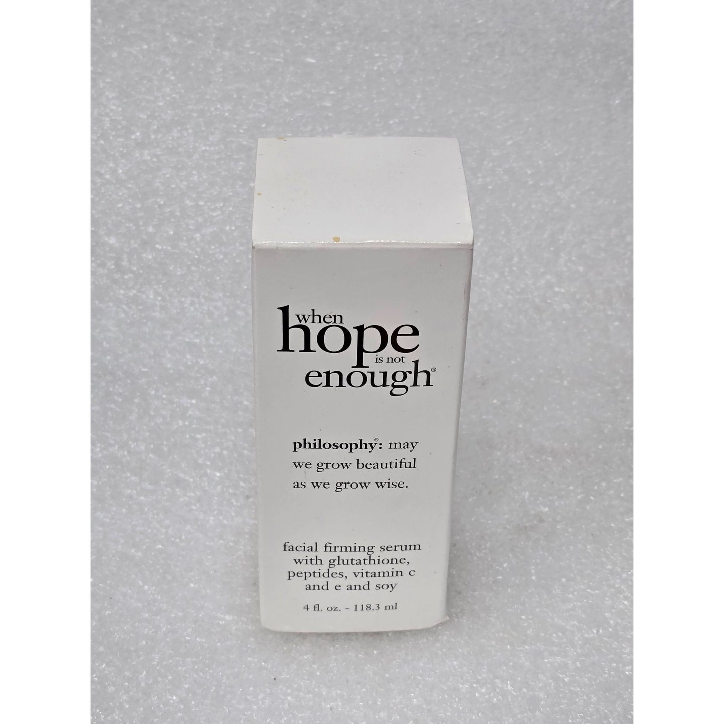 Philosophy When Hope Is Not Enough Facial Firming Serum 4 Oz With Vitamin C & E