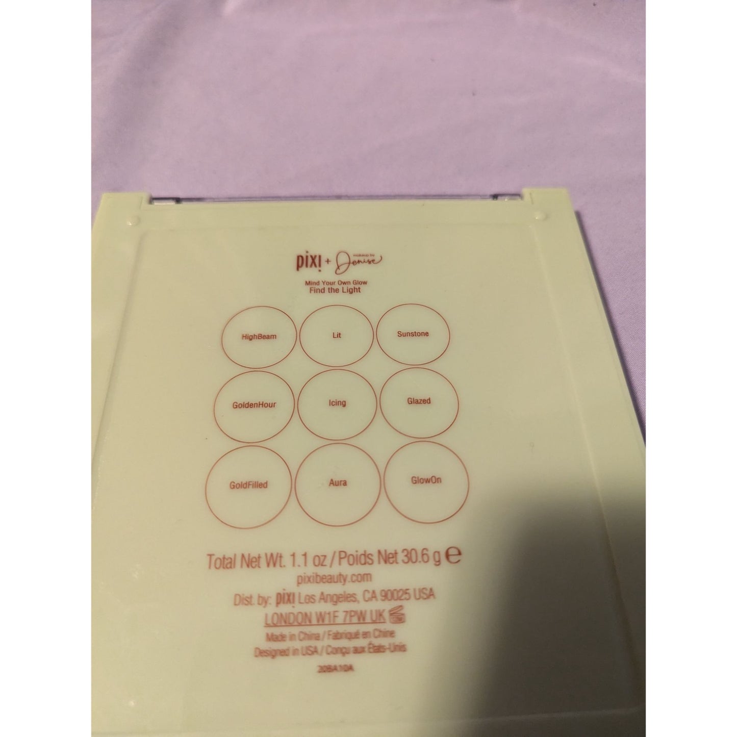Pixi + Denise Eyeshadow Palette With 9 Shimmer Shades Multi-Tone Glow On Makeup