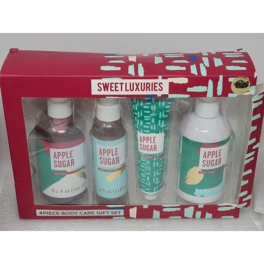 Apple Sugar 4 Piece Body Care Gift Set Sweet Luxuries Holiday Christmas