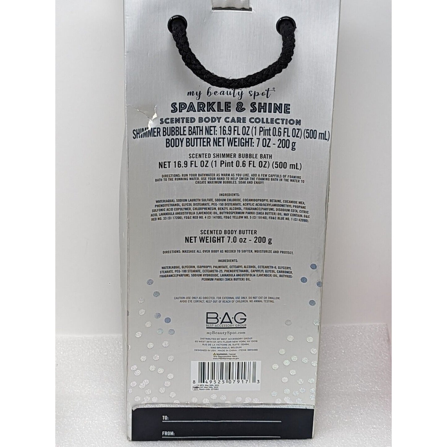 My Beauty Spot Body Care Sparkle & Shine Scented Body Butter Shimmer Bubble Bath