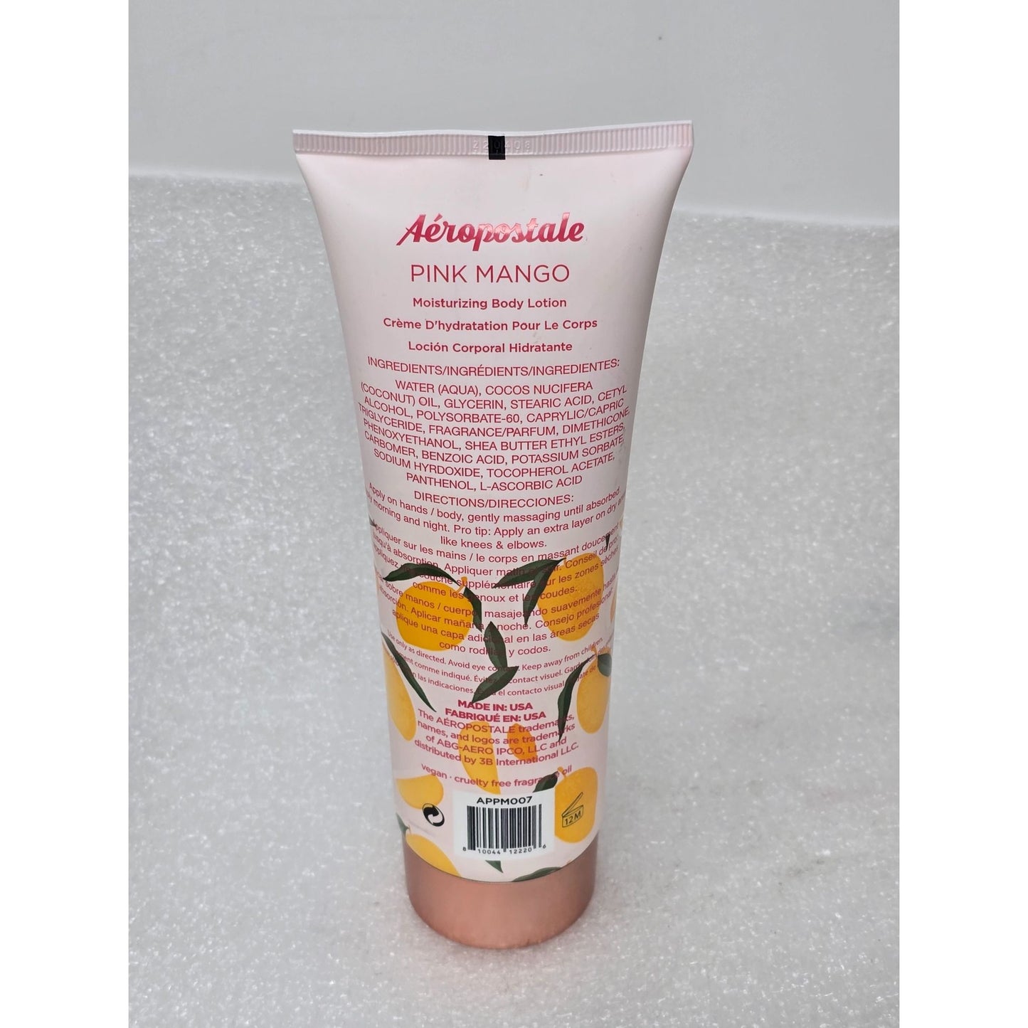 Aeropostale Pink Mango Moisturizing Body Lotion 8 Fl Oz Infused With Coconut Oil