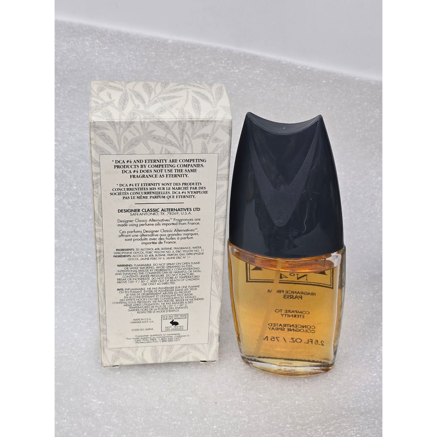 Designer Classic Alternatives DCA No. 4 Cologne Spray 2.5 Fl Oz