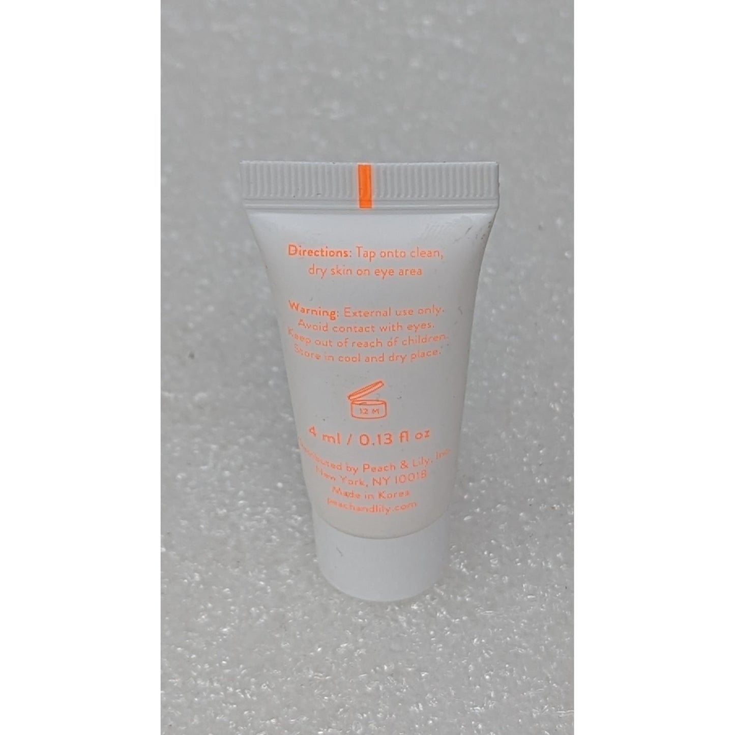 Peach & Lily Pure Peach Retinoic Eye Cream 4 ml Brighten & Tighten Travel Size