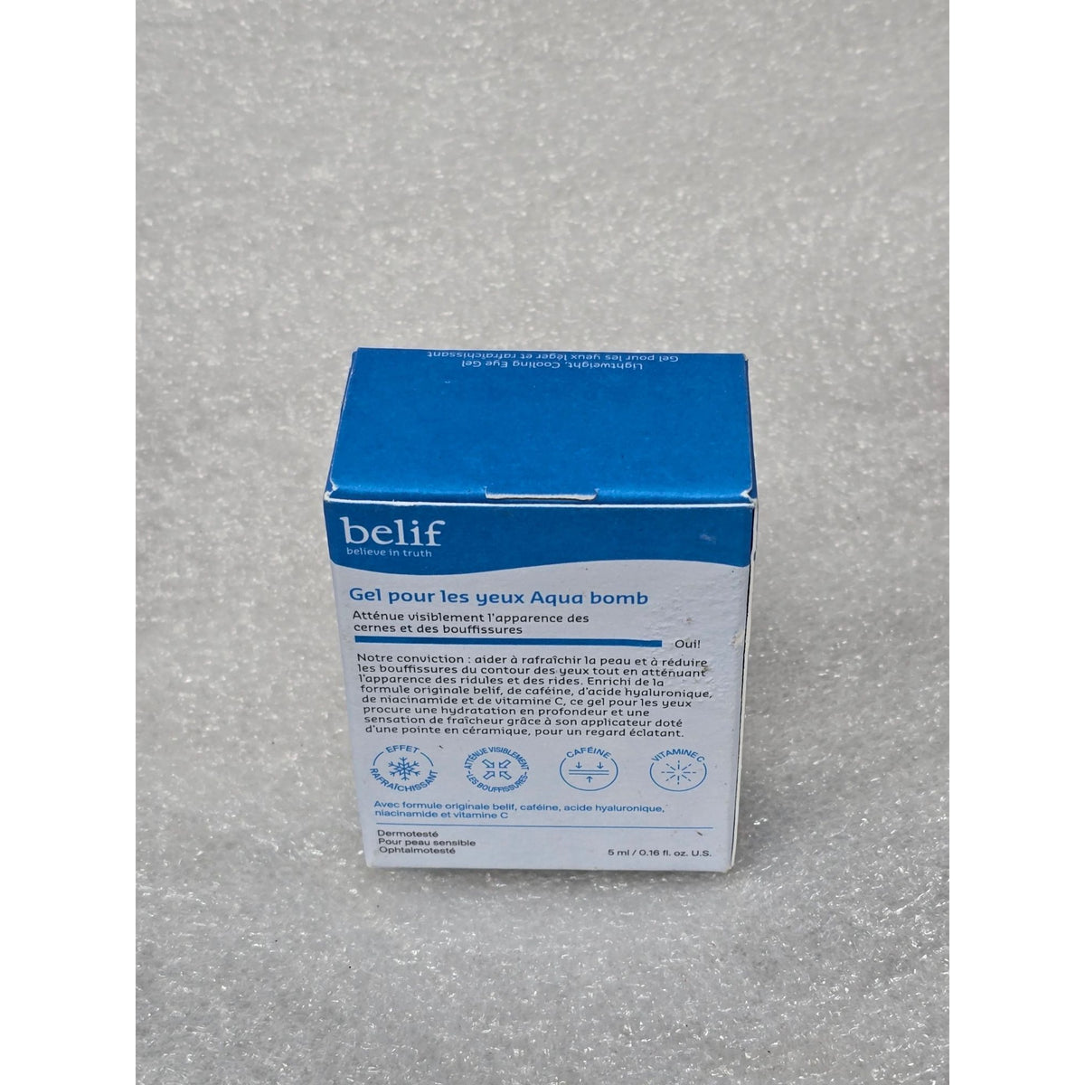 Belif Aqua Bomb Eye Gel Cooling Effect Reduces Dark Circles Travel Size .16 oz
