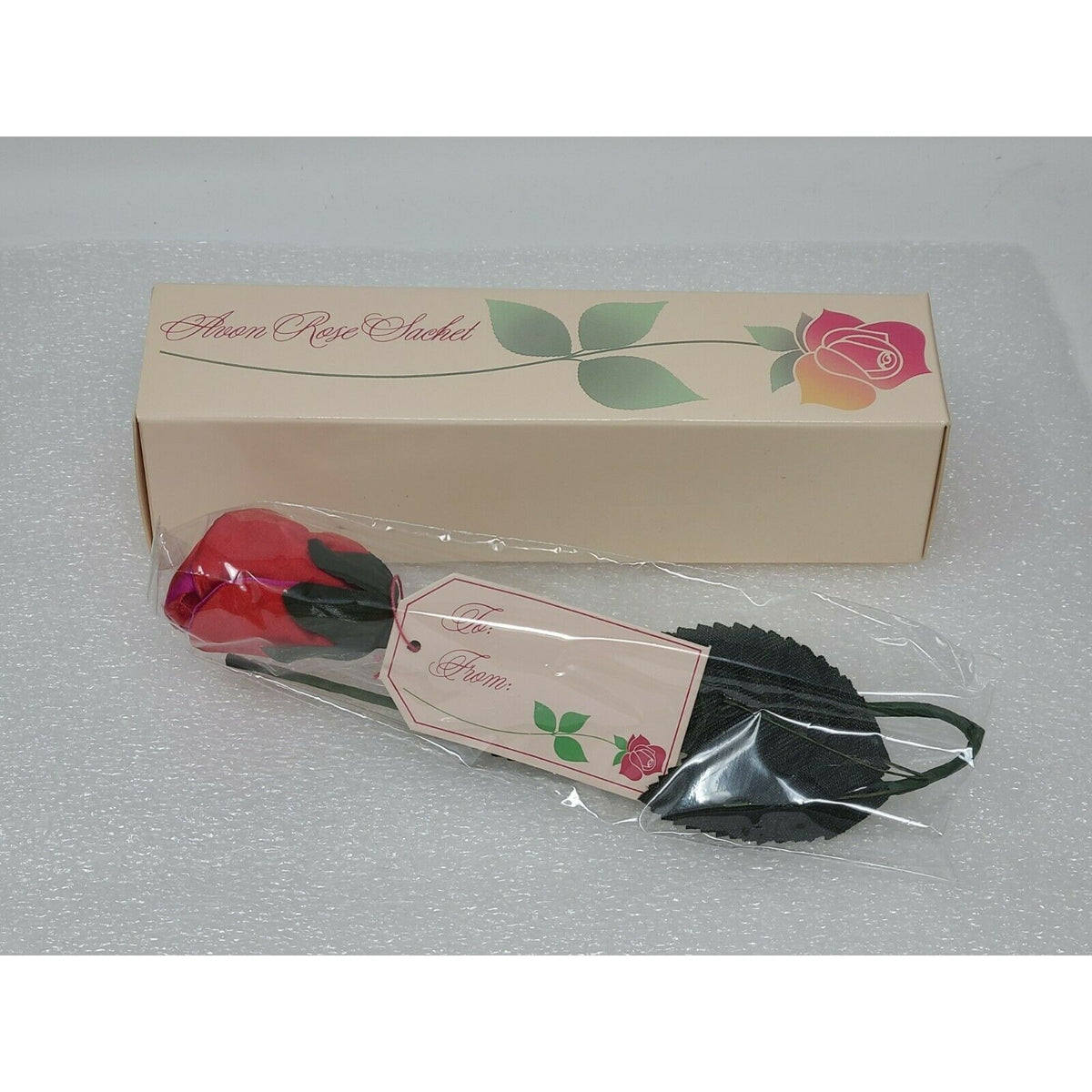 Vintage Avon Rose Sachet Red Flower New in Box