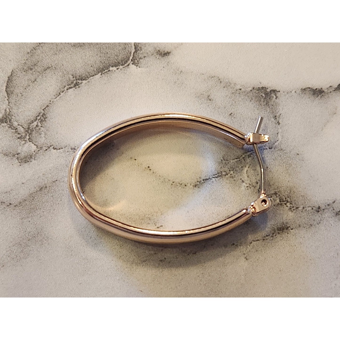 Cappagallo Gold-Tone Oval Hoop Earrings For Women