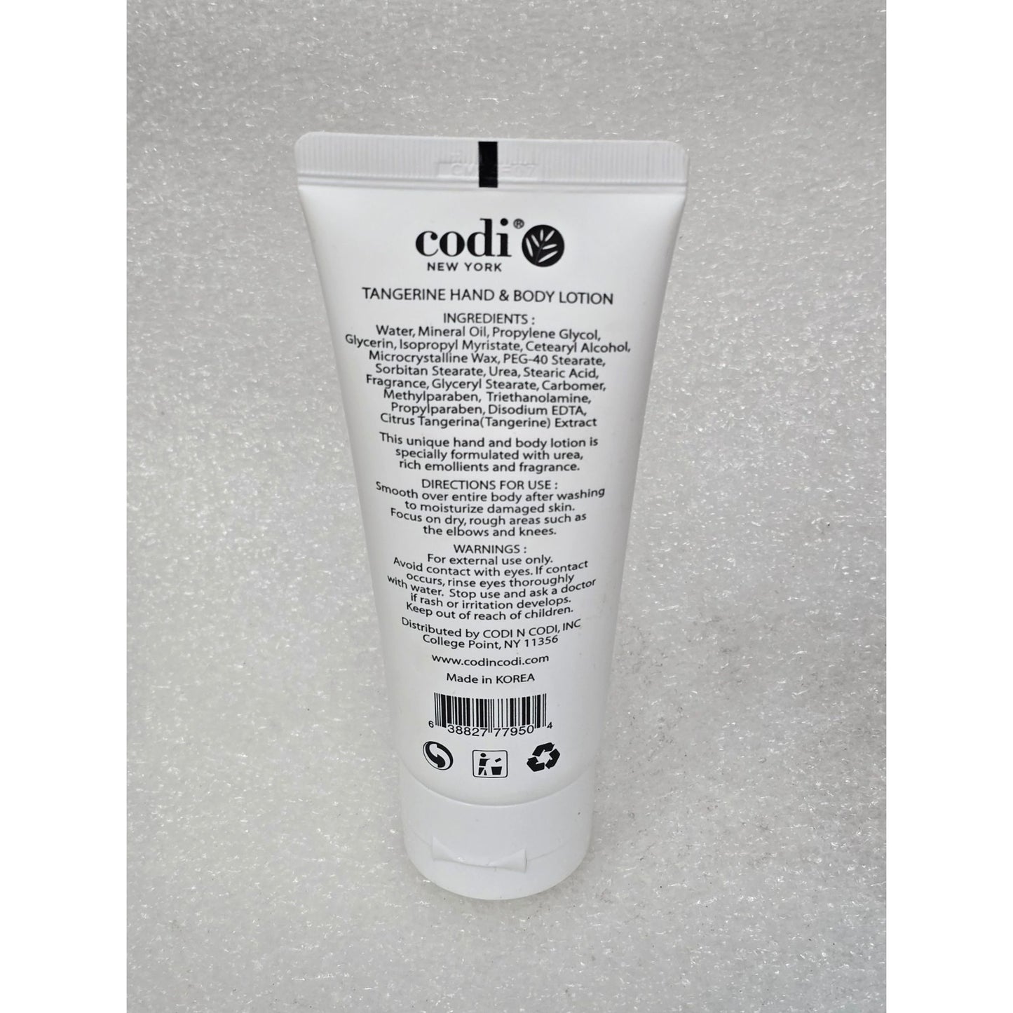 Codi New York Tangerine Hand & Body Lotion Nourishing & Rejuvenating 3.3 oz