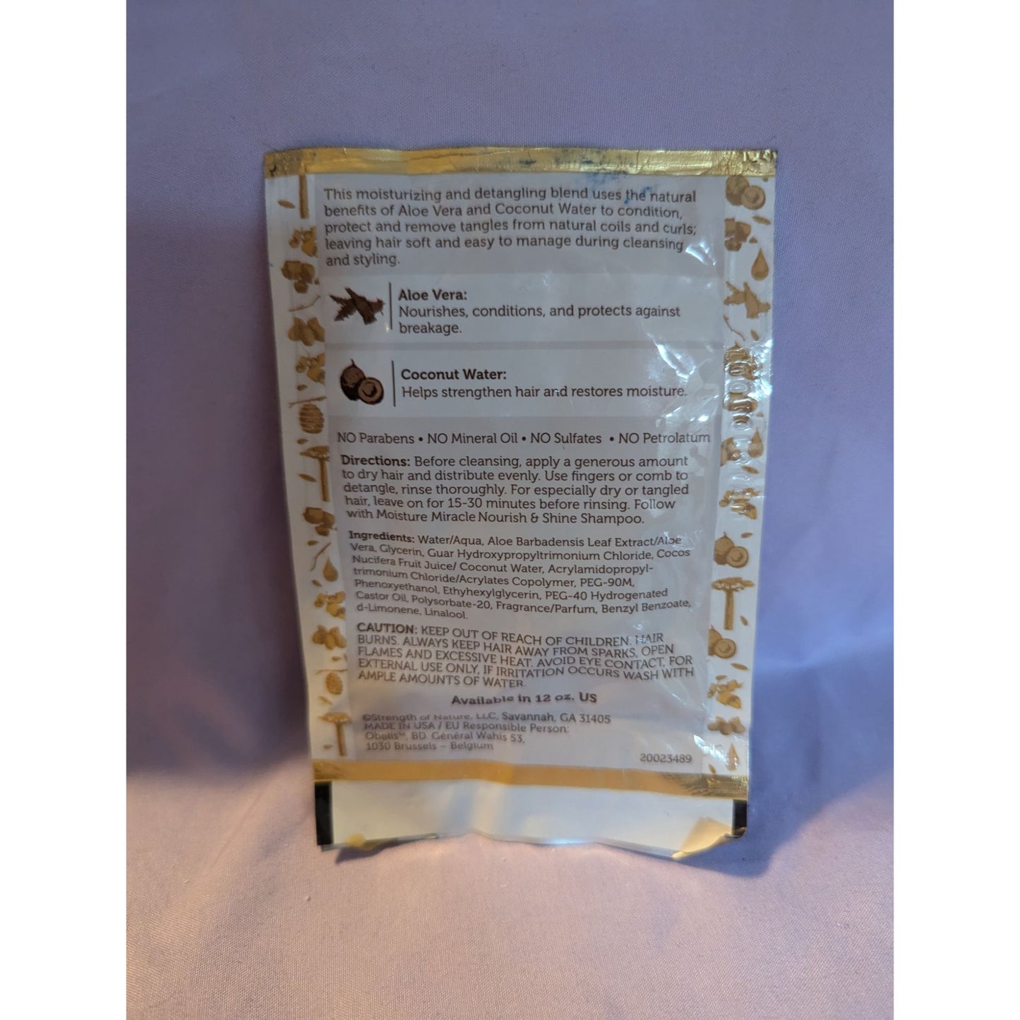 African Pride Moisture Miracle Pre-Shampoo Detangle & Condition Set of 2 packets