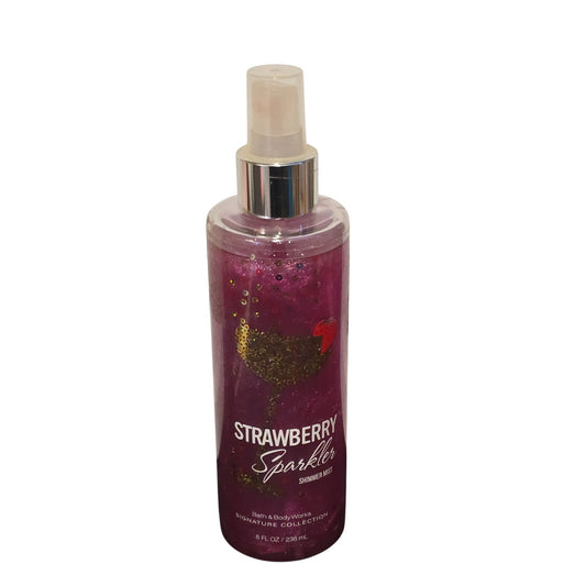 Bath & Body Works Strawberry Sparkler Shimmer Mist 8 Fl Oz Signature Collection