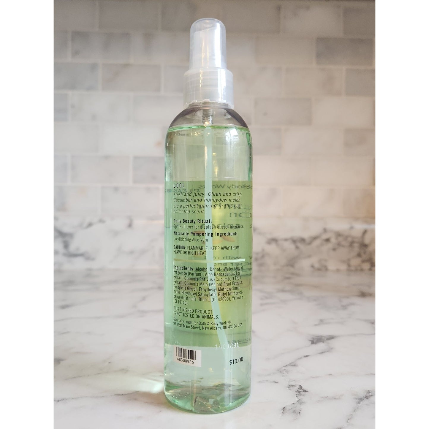 Bath & Body Works Pleaaures Cucumber Melon Body Splash Spray Mist 8 Fl Oz
