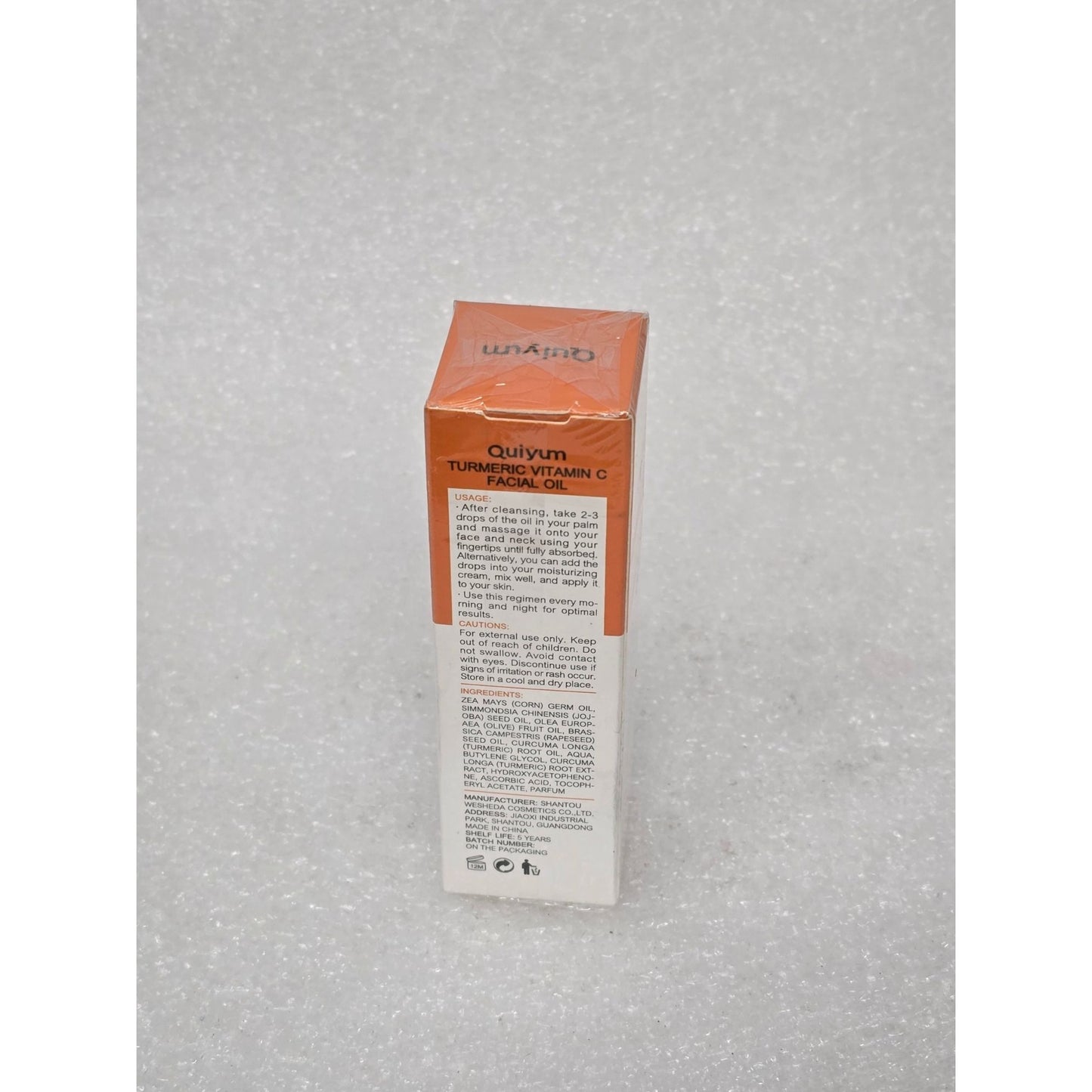Quiyum Turmeric & Vitamin C Facial Oil 30ml Glowing & Smoothing Skin Care