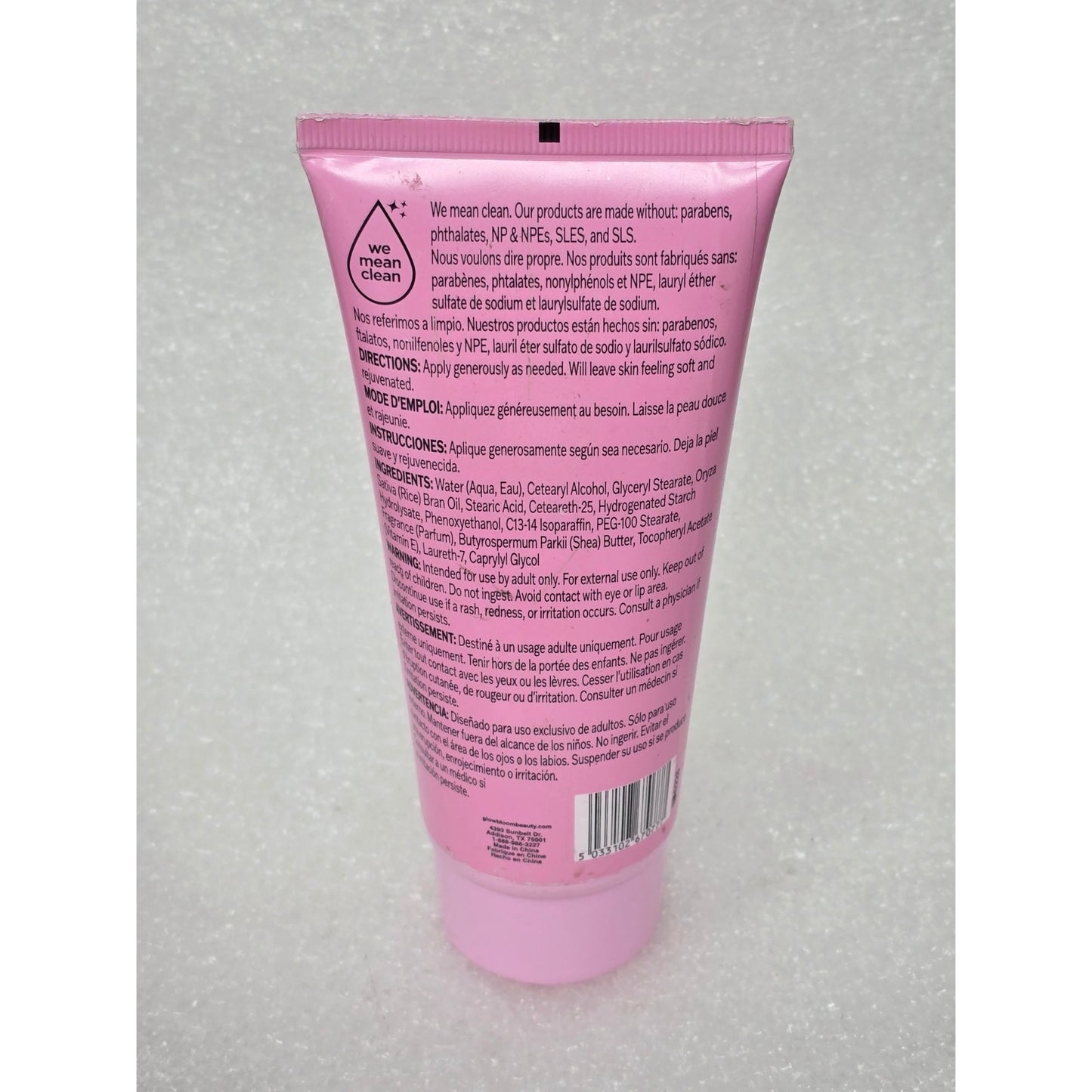 Glow Bloom Pink Champagne Body Lotion 5 Fl Oz Hydrating & Nourishing Formula