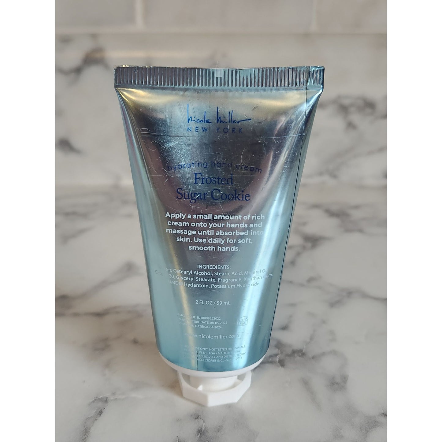 Nicole Miller Hydrating Hand Cream Frosted Sugar Cookie 2 Fl Oz Tube