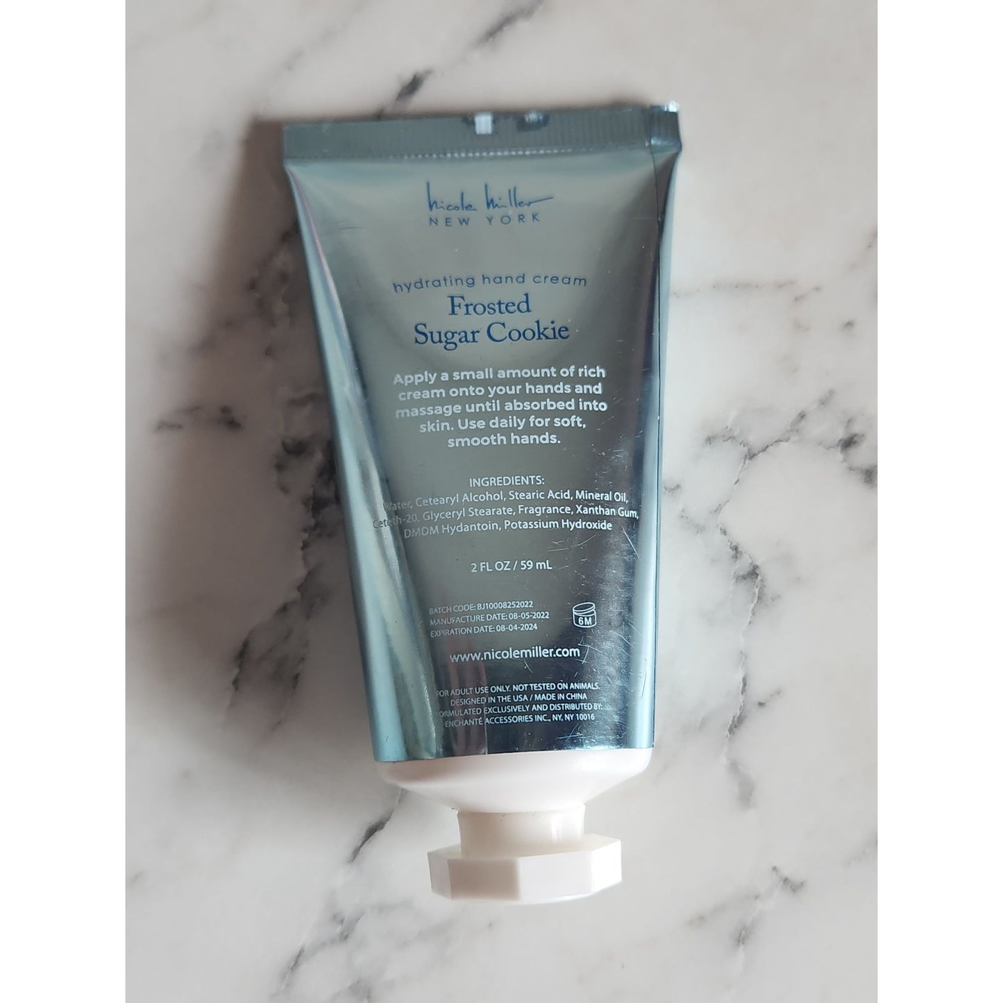 Nicole Miller Hydrating Hand Cream Frosted Sugar Cookie 2 Fl Oz Tube