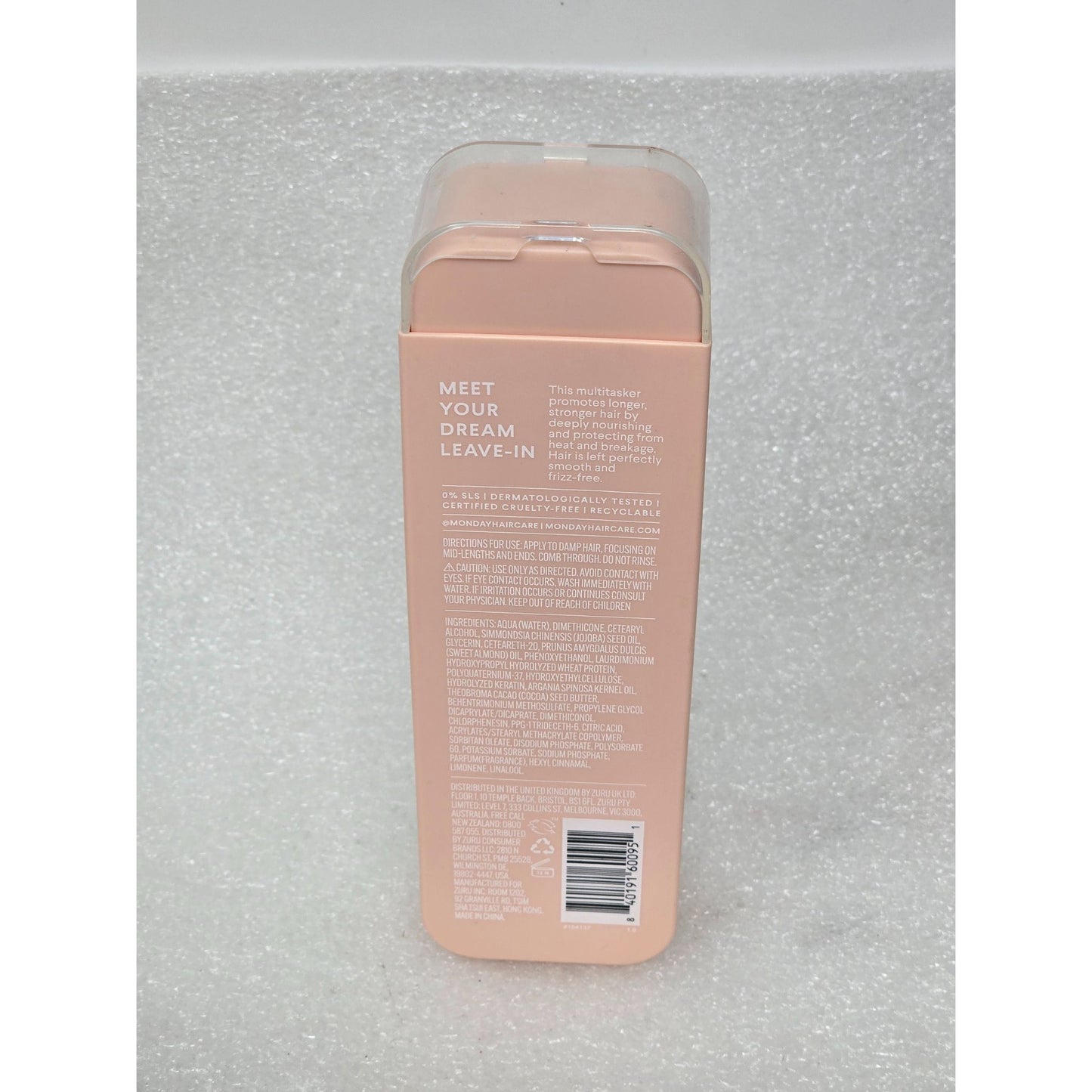 Monday Repair Leave-In Conditioner With Keratin 5.1 Oz For Dry To Damaged Hair