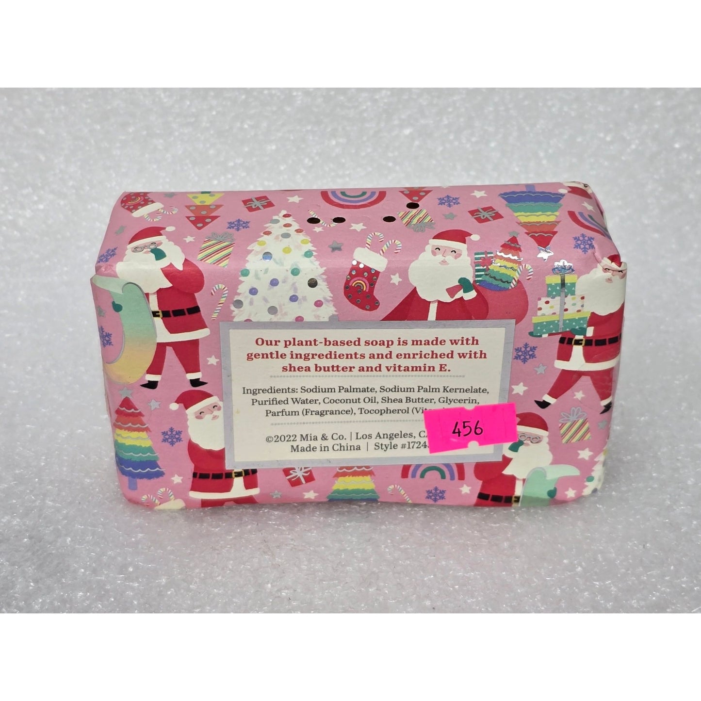 Mia & Co. Peace Joy Love Candy Cane Luxury Bar Soap 10.58 Oz