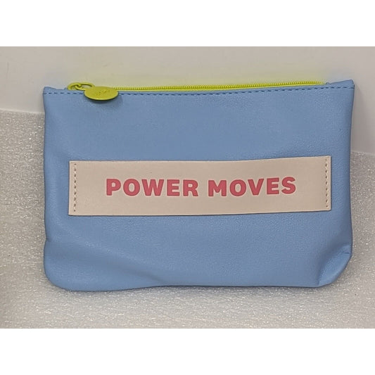 Ipsy Glam Bag Makeup Bag Cosmetics Case Blue Power Moves