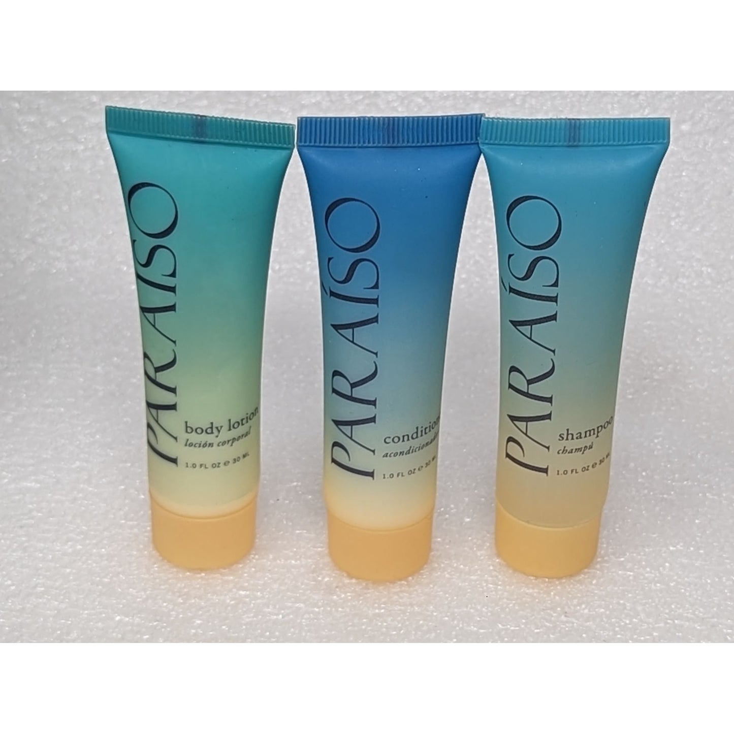 Paraiso Body Lotion Conditioner & Shampoo Travel Size Set 1 oz each