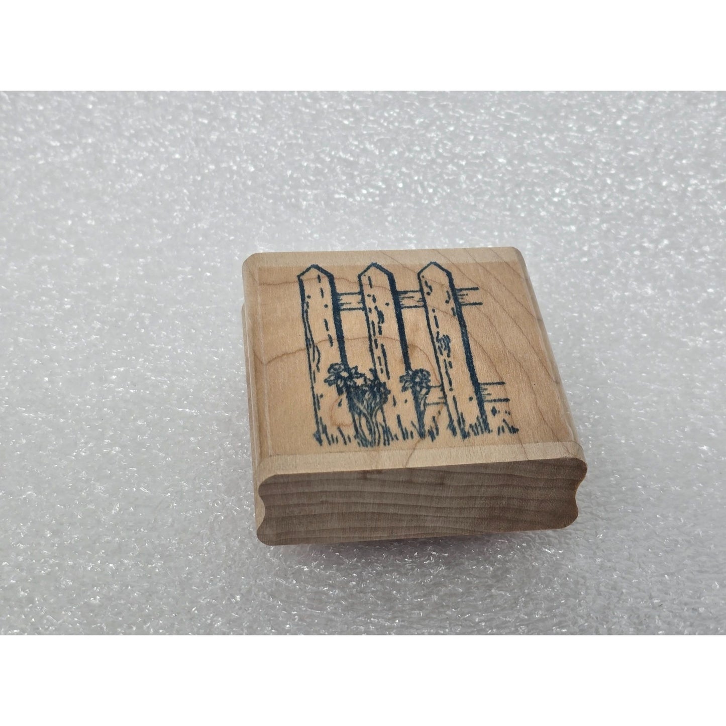 Wood-Mounted Rubber Stamp Fence Design Stampin Up Crafting & Scrapbooking Tool