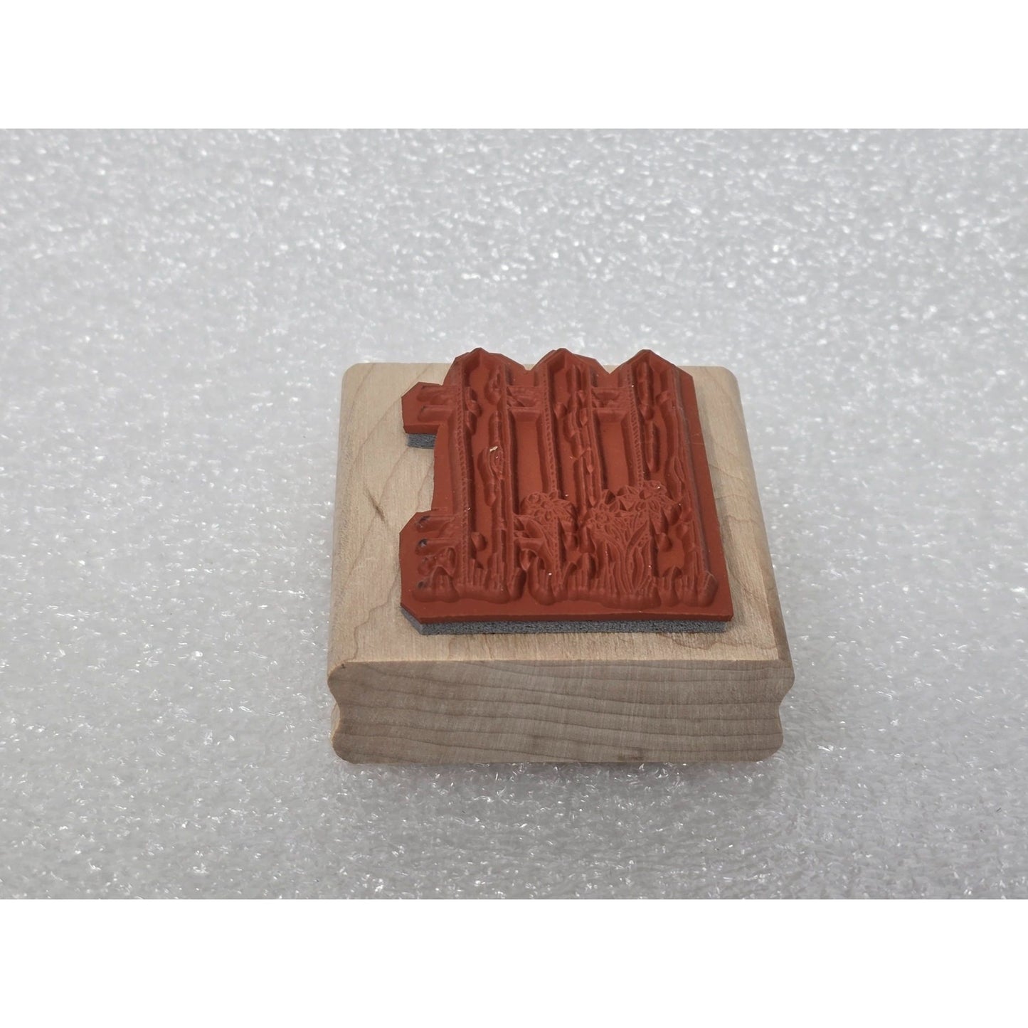 Wood-Mounted Rubber Stamp Fence Design Stampin Up Crafting & Scrapbooking Tool