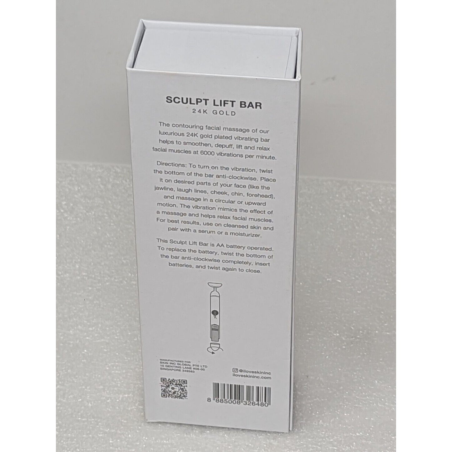 Skin Inc Sculpt Lift Bar 24K Gold Contouring Facial Massaging Bar