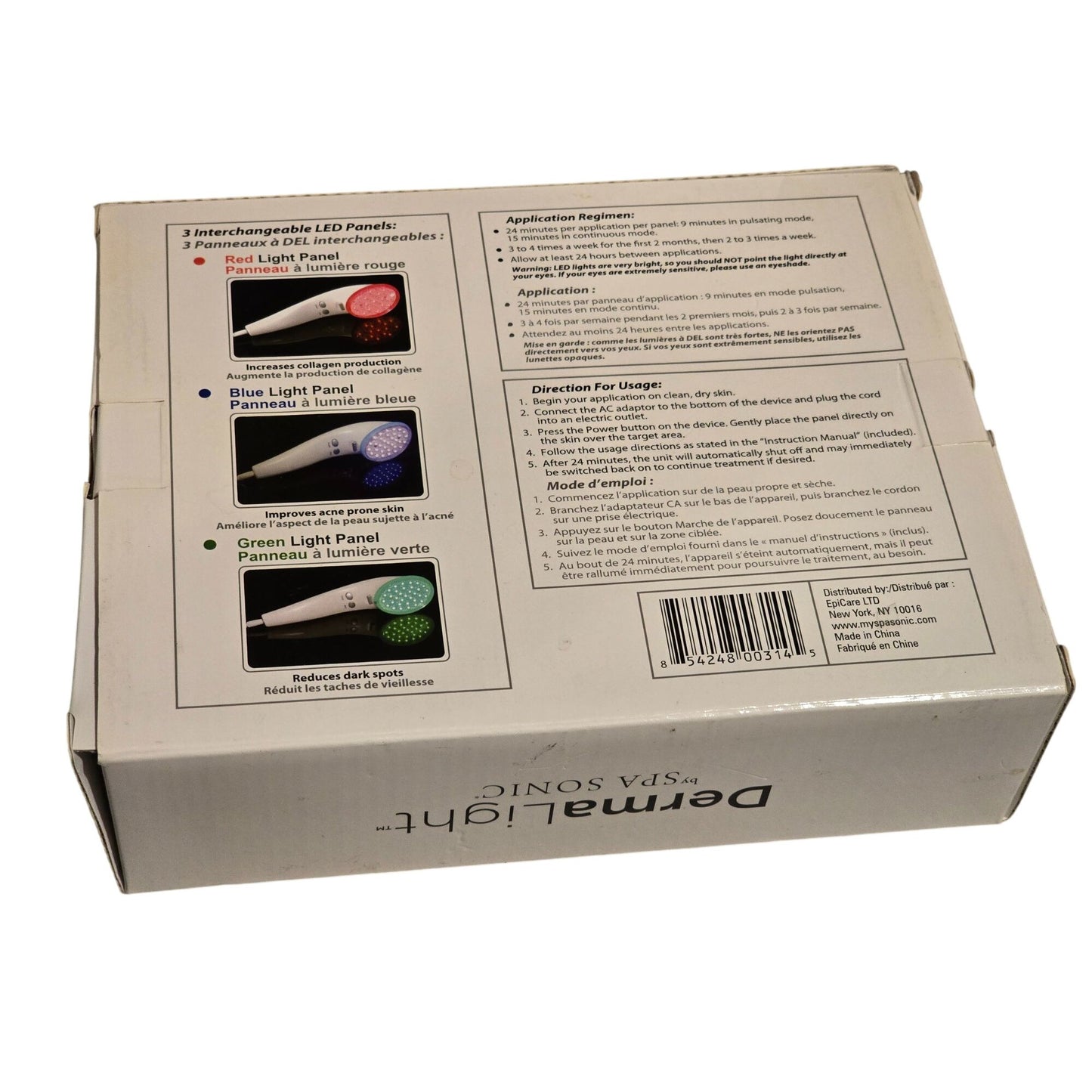 Derma Light Spa Sonic 5-Piece Professional Kit Age-Defying LED Light Technology