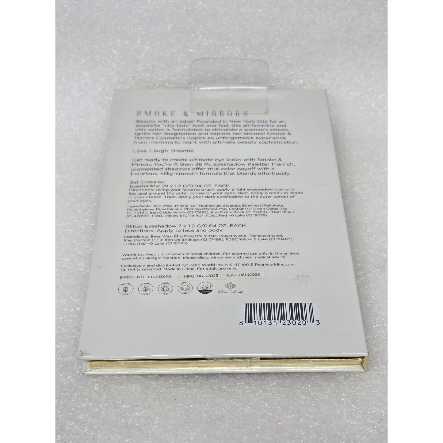 Smoke & Mirrors You're A Gem 36-Piece Eyeshadow Palette Glitter & Matte Shades