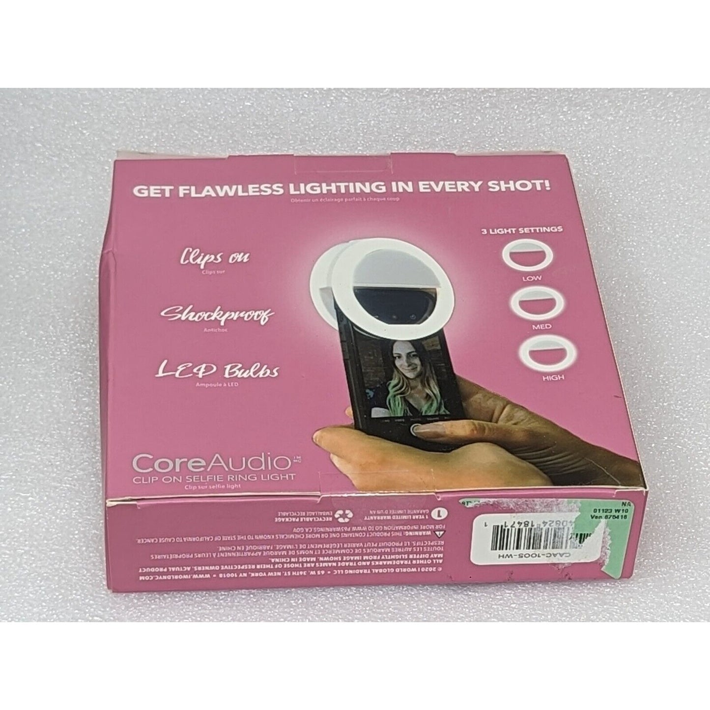 LED Portable Clip On Selfie Light Core Audio Cell Phone Light