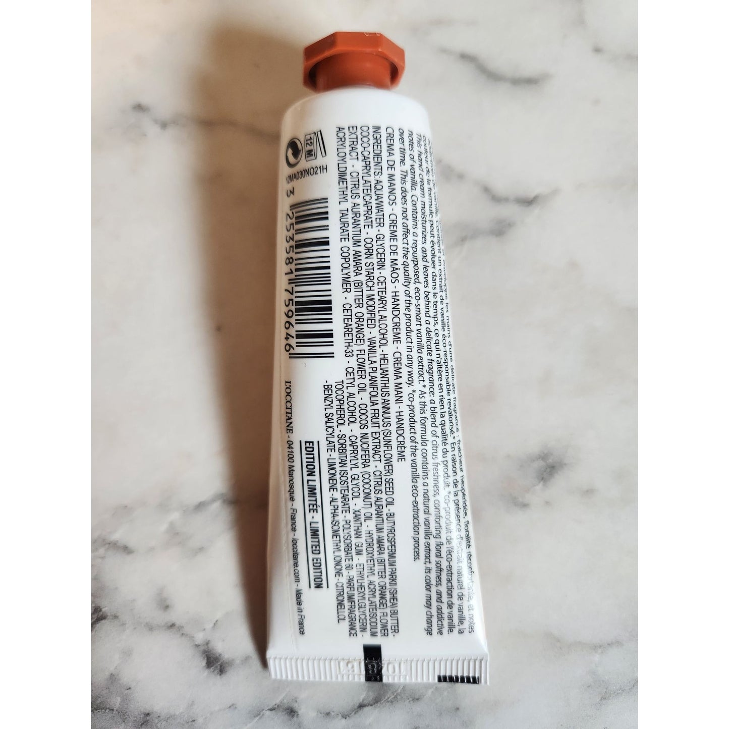 LOccitane Neroli & Orchidee Hand Cream 30ml Tube Enriched With Shea Butter