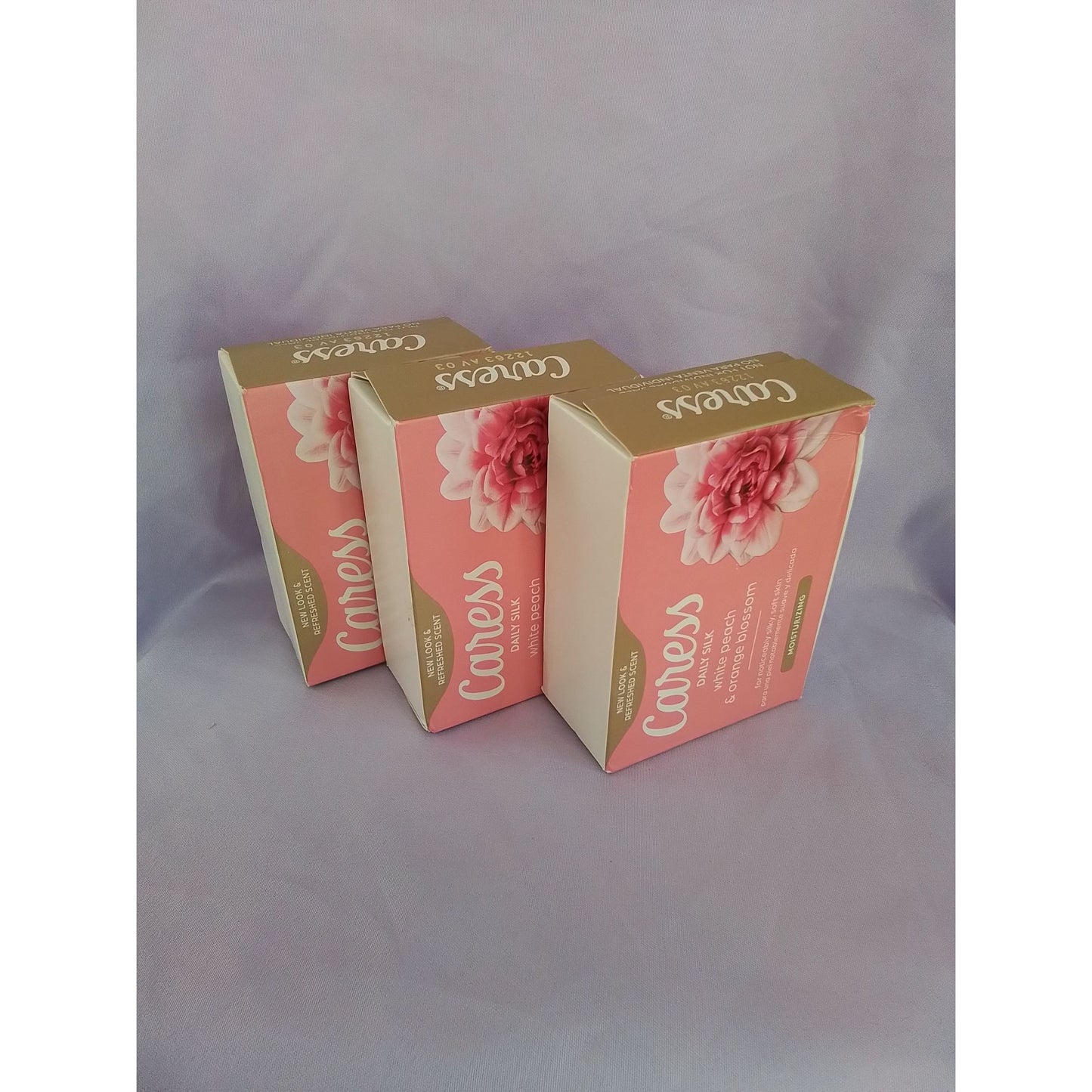 Caress Daily Silk Bar Soap White Peach & Orange Blossom 3 Pack