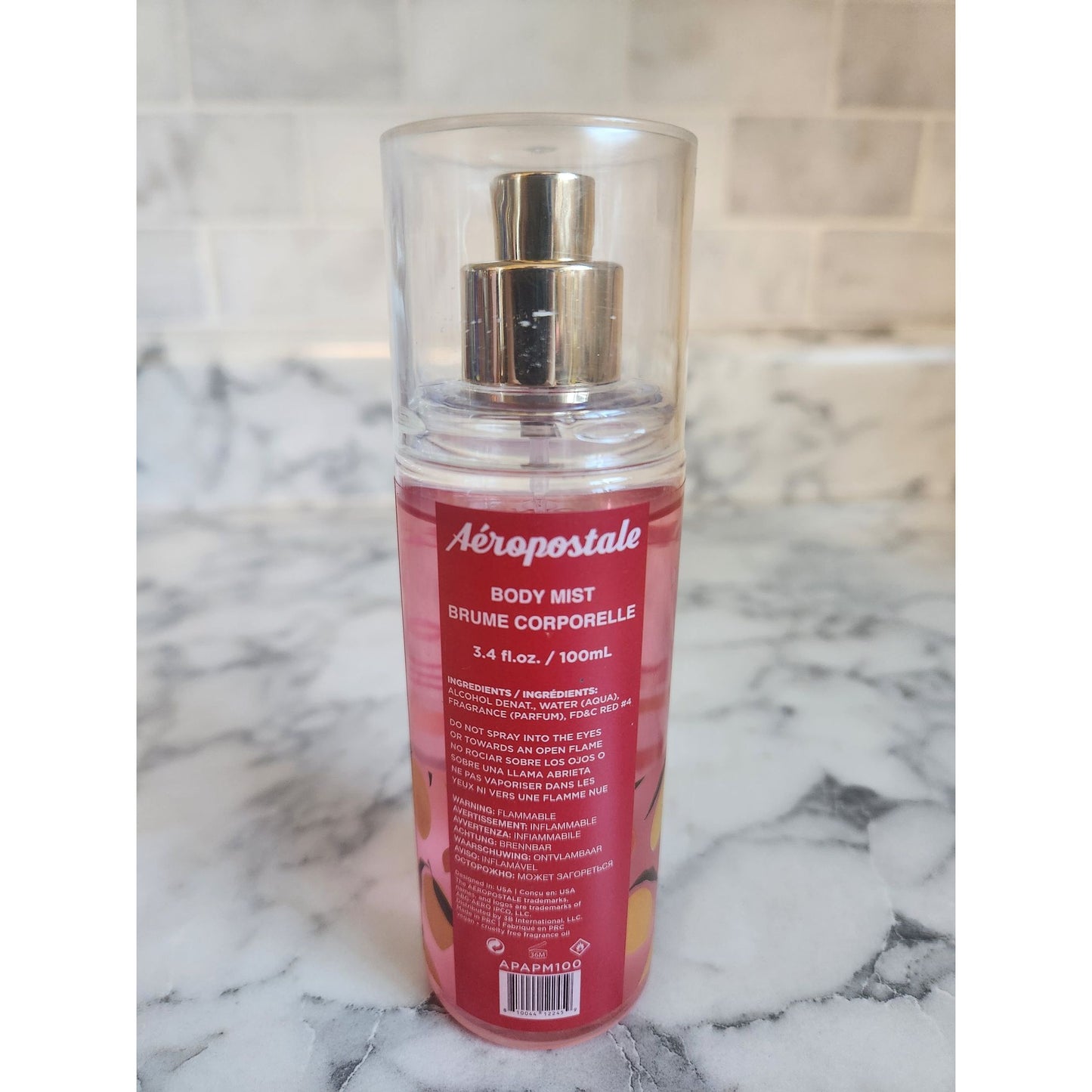 Aeropostale Pink Mango Body Mist 3.4 Fl Oz / 100ml Fruity Scent Spray For Women