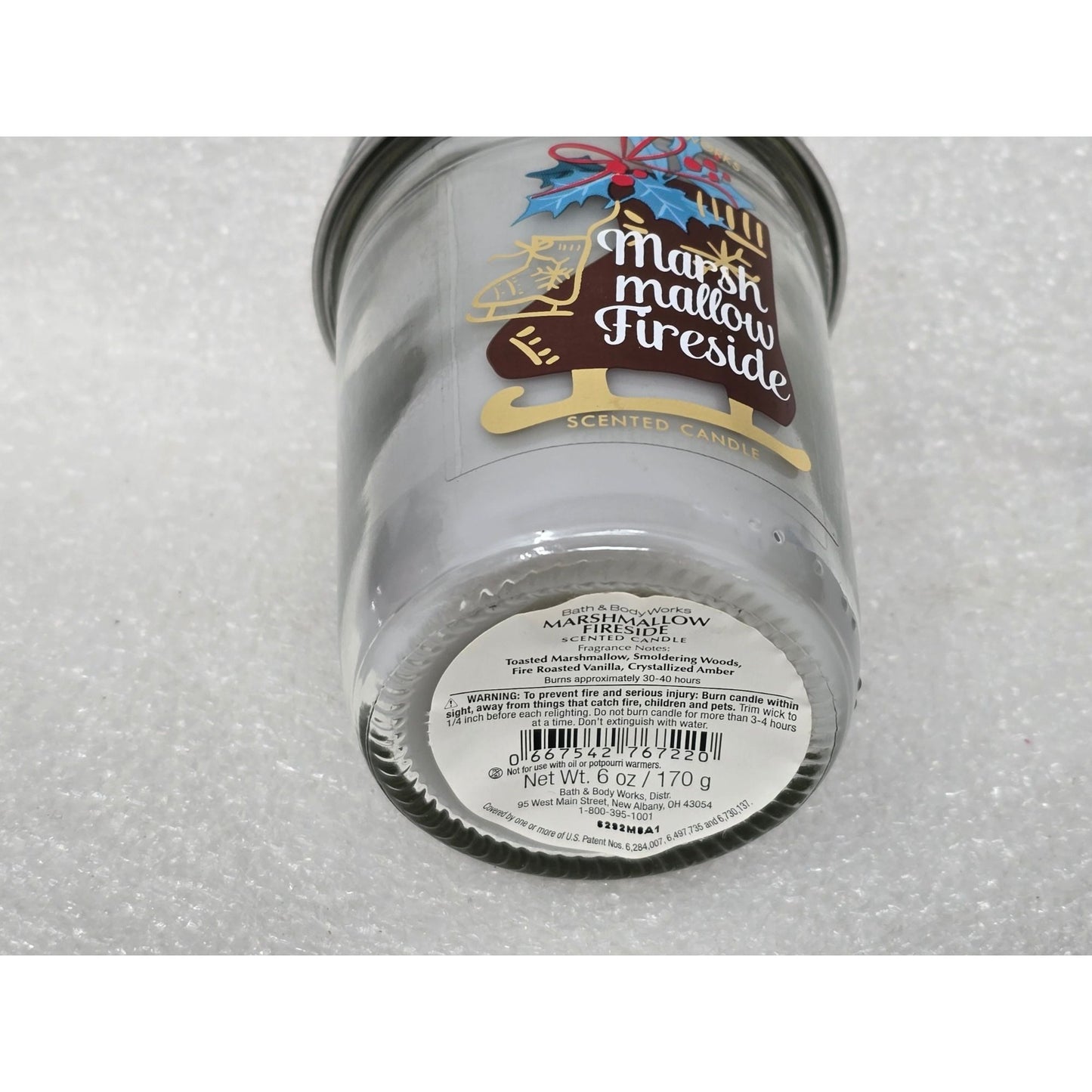 Bath & Body Works Marshmallow Fireside Scented Candle 6 Oz Holiday Edition Jar