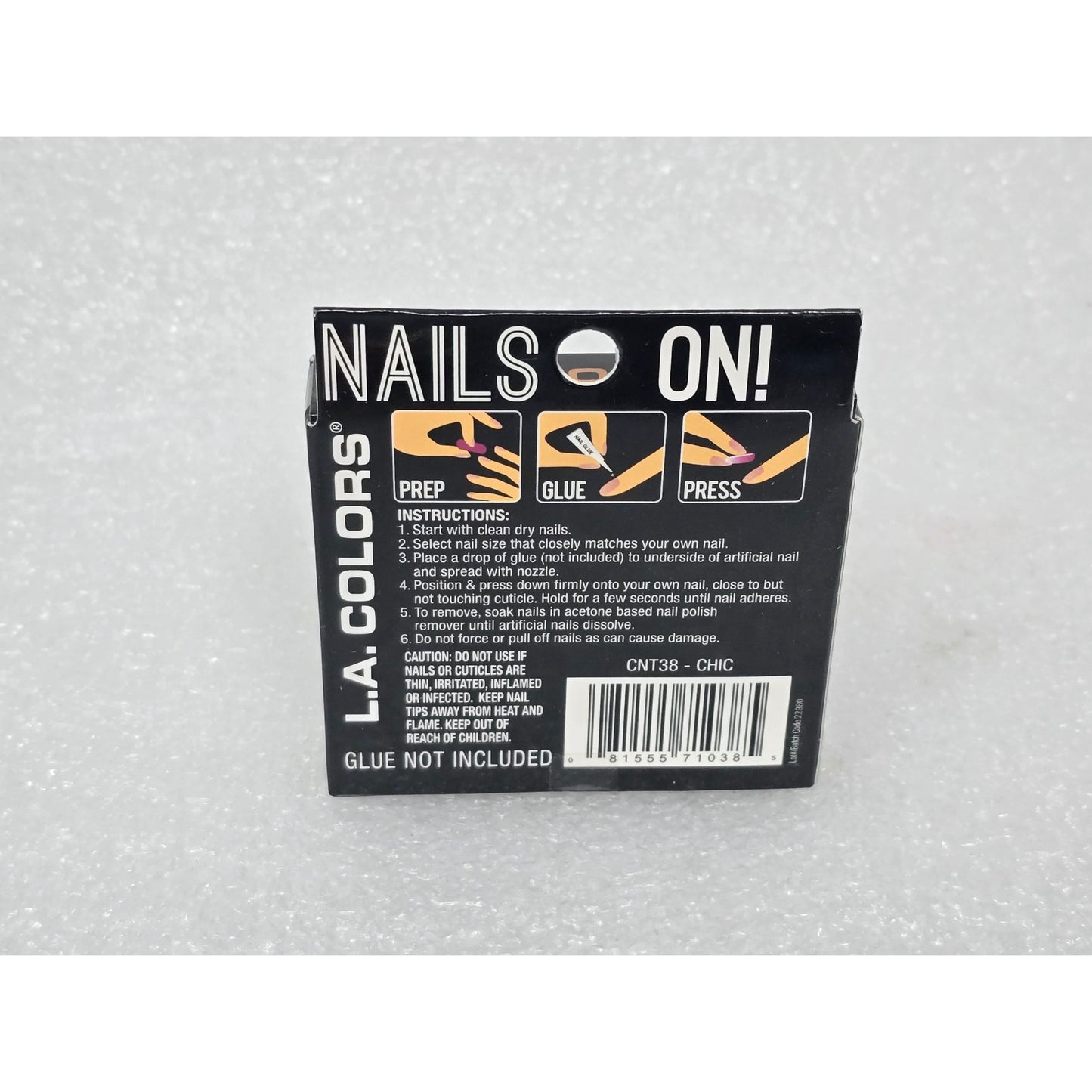 L.A. Colors Short Length Artificial Nail Tips CNT38 Chic 12 Pc