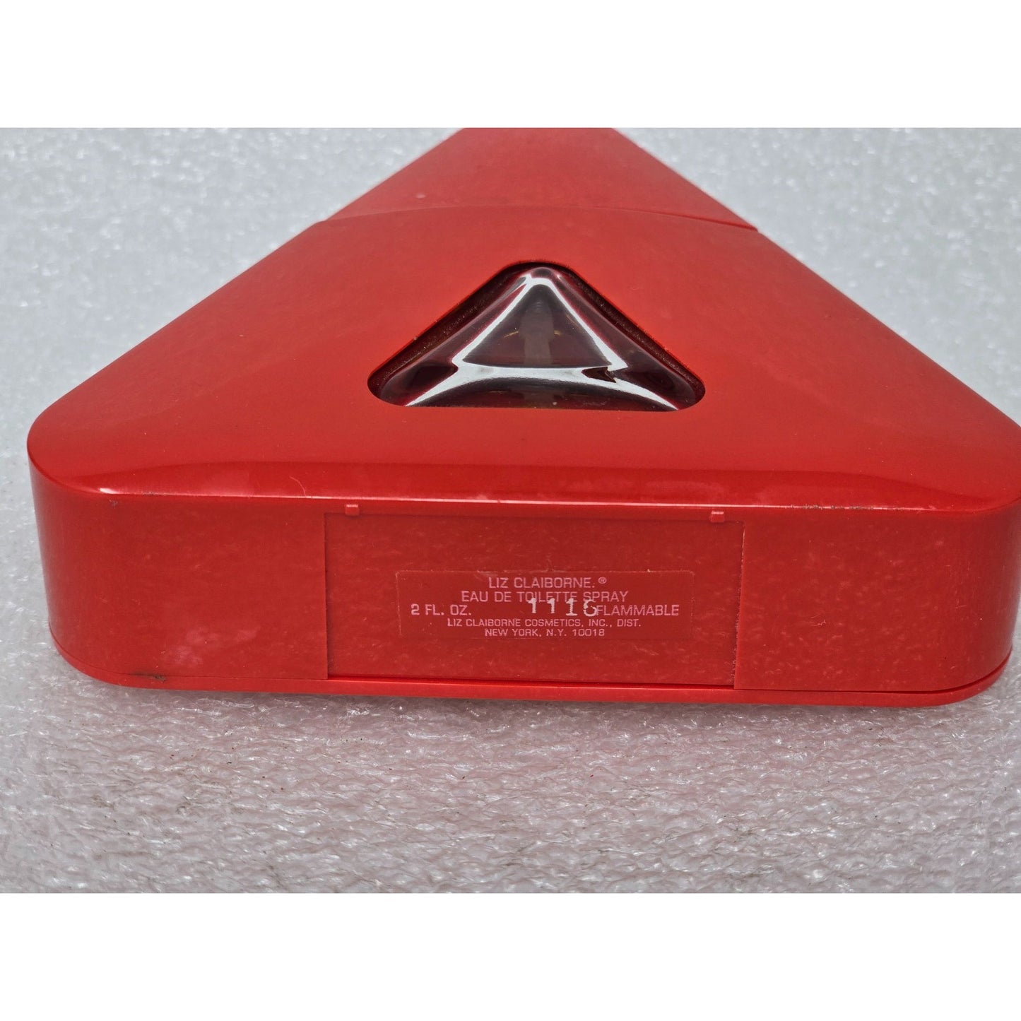Vintage Liz Claiborne Eau De Toilette Perfume Spray 2 Fl Oz Red Triangle Bottle