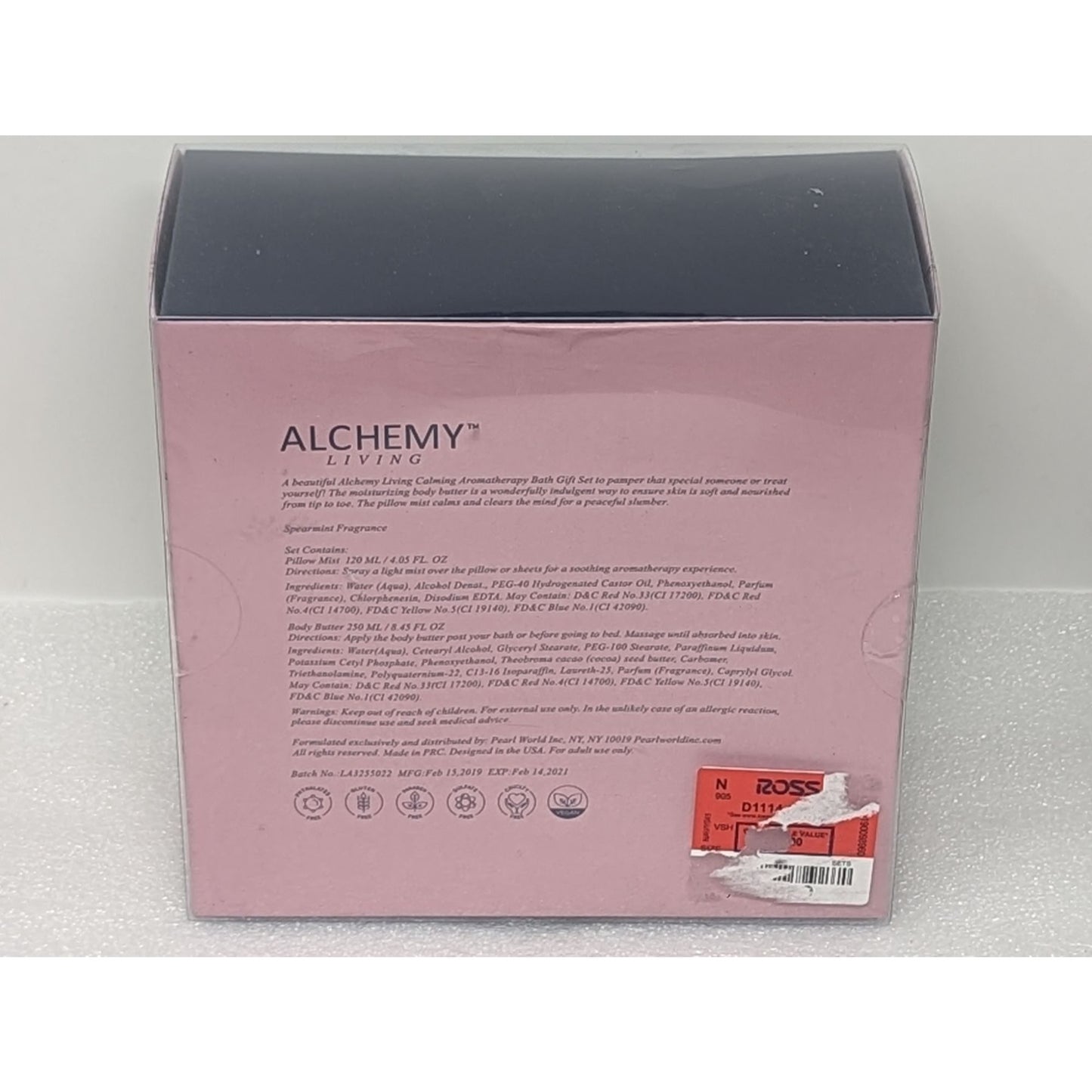 Alchemy Living Calming Aromatherapy Bath Gift Set Spearmint Body Butter Fragranc