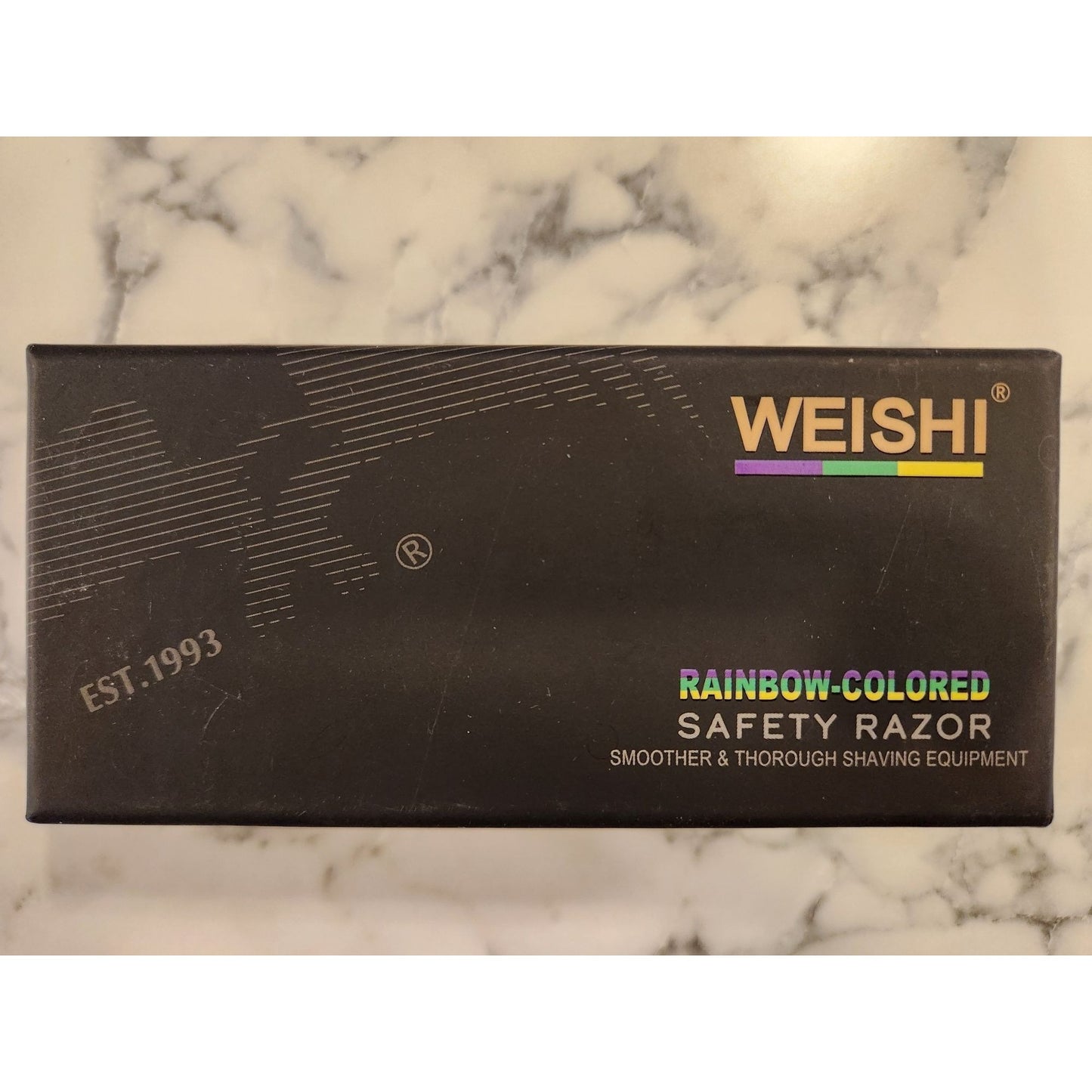 WEISHI Rainbow Colored Safety Razor Long Handle