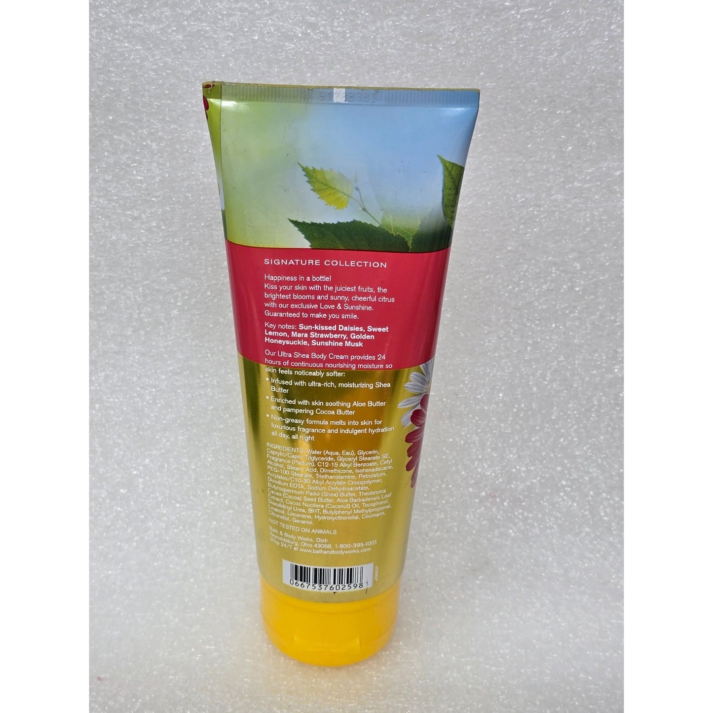 Bath & Body Works Love & Sunshine Ultra Shea Body Cream 8 Oz
