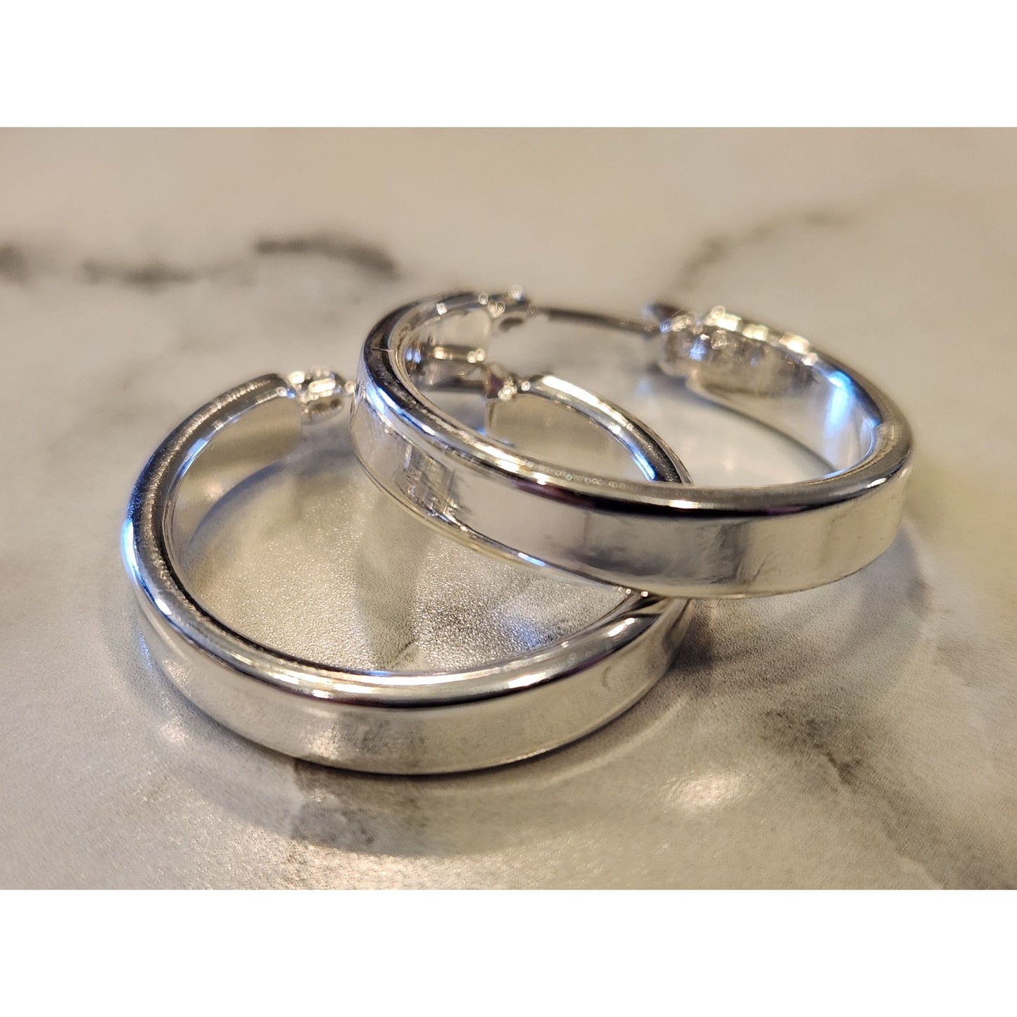 Dana Buchman Silver-Tone Hoop Earrings With Secure Latch Closure