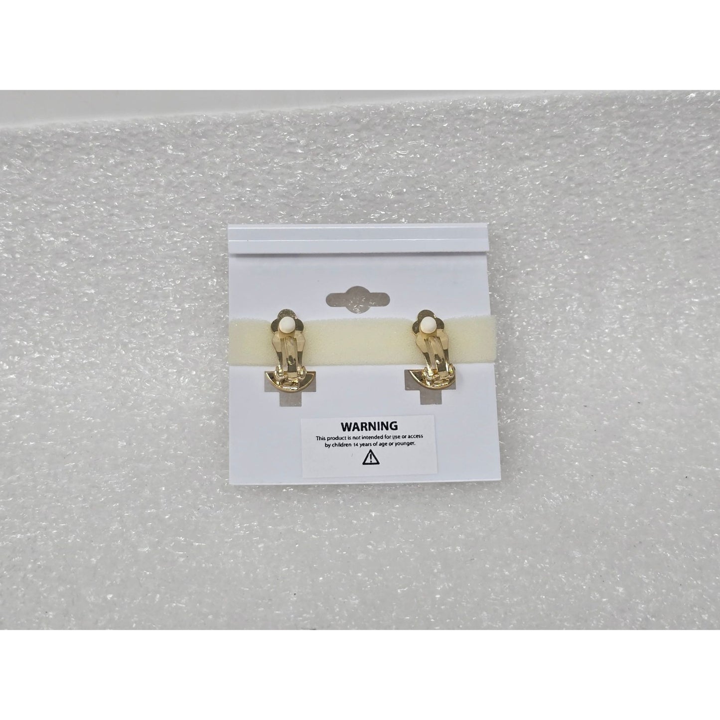 Gloria Vanderbilt Red Orange Oval Clip-On Earrings With Gold-Tone Border