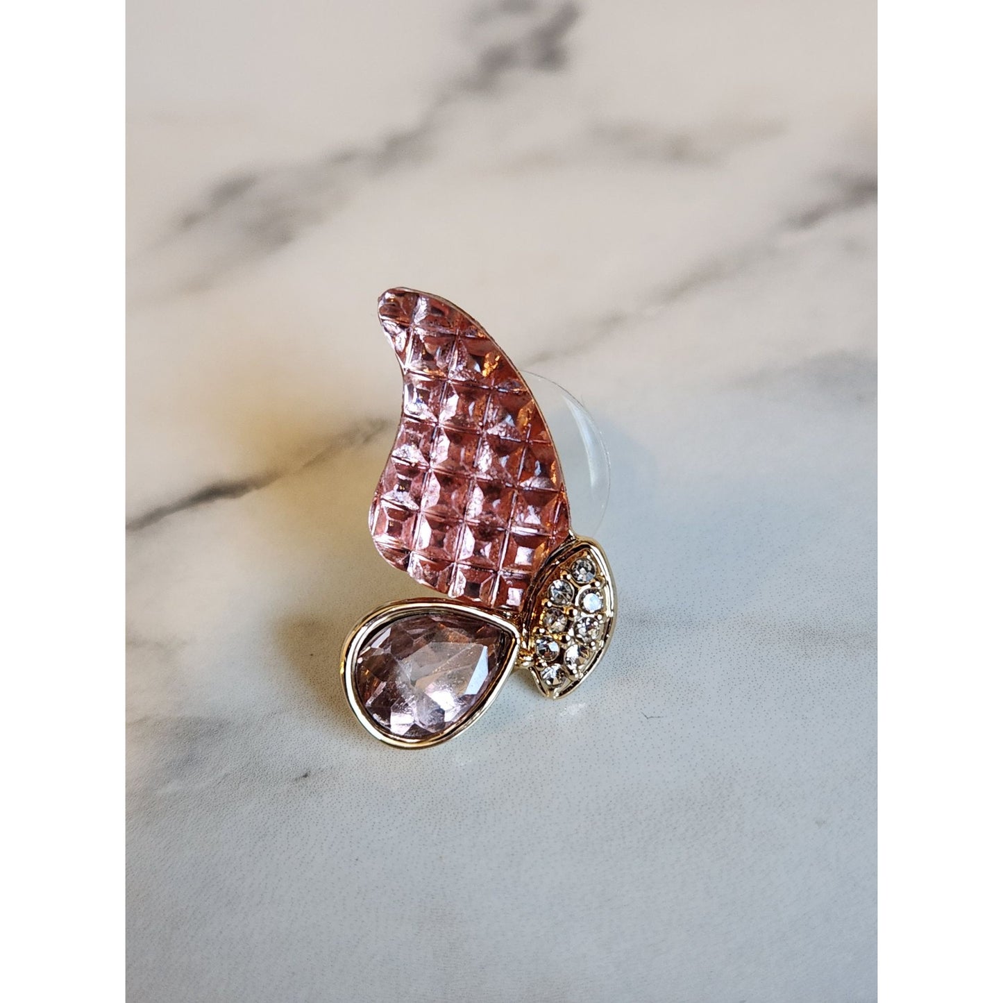 Anne Klein Butterfly-Inspired Earrings With Crystal Accents & Gold-Tone Finish